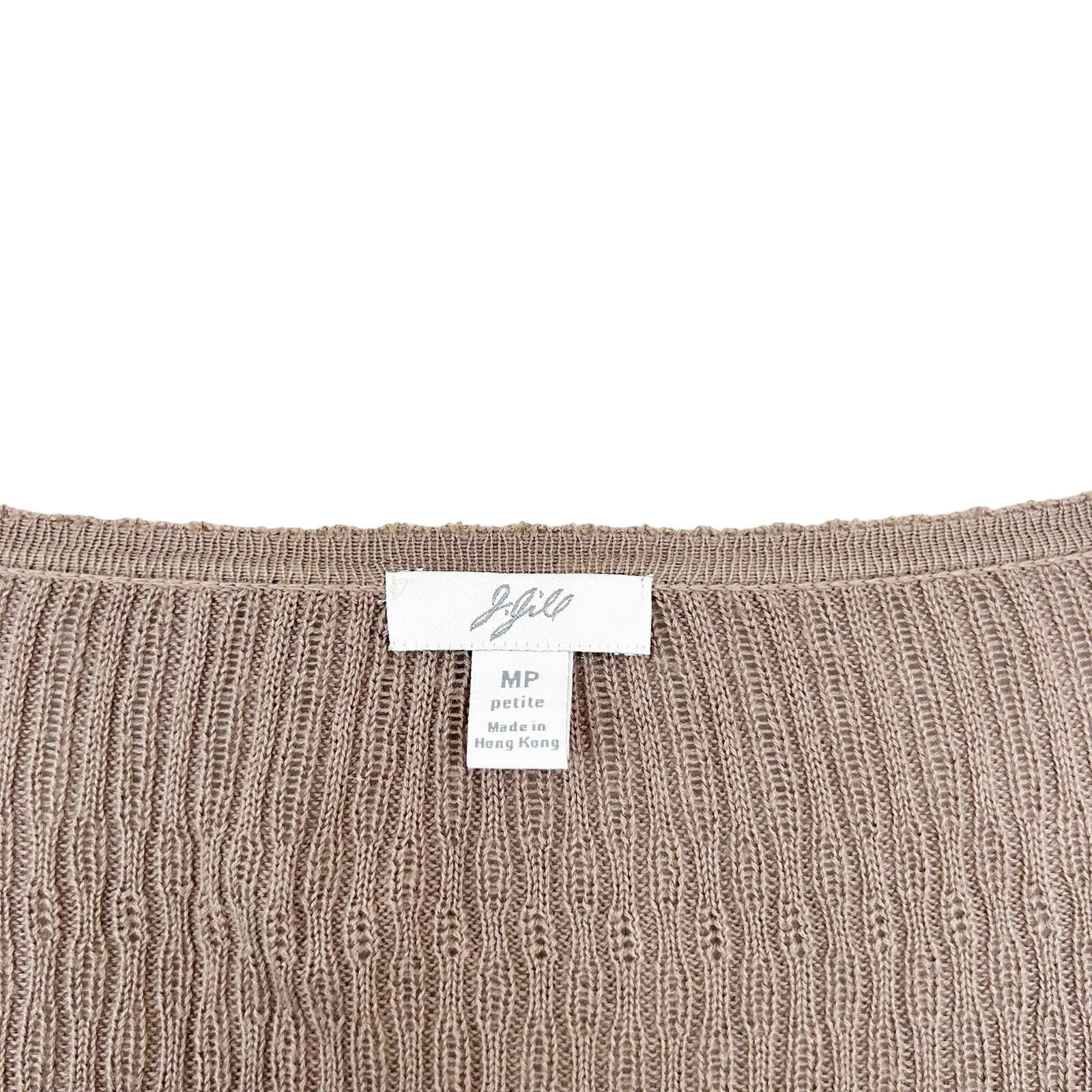 Other J. Jill Brown Knit Button Front Cardigan Sz MP Size M / US 6-8 / IT 42-44 - 2 Thumbnail