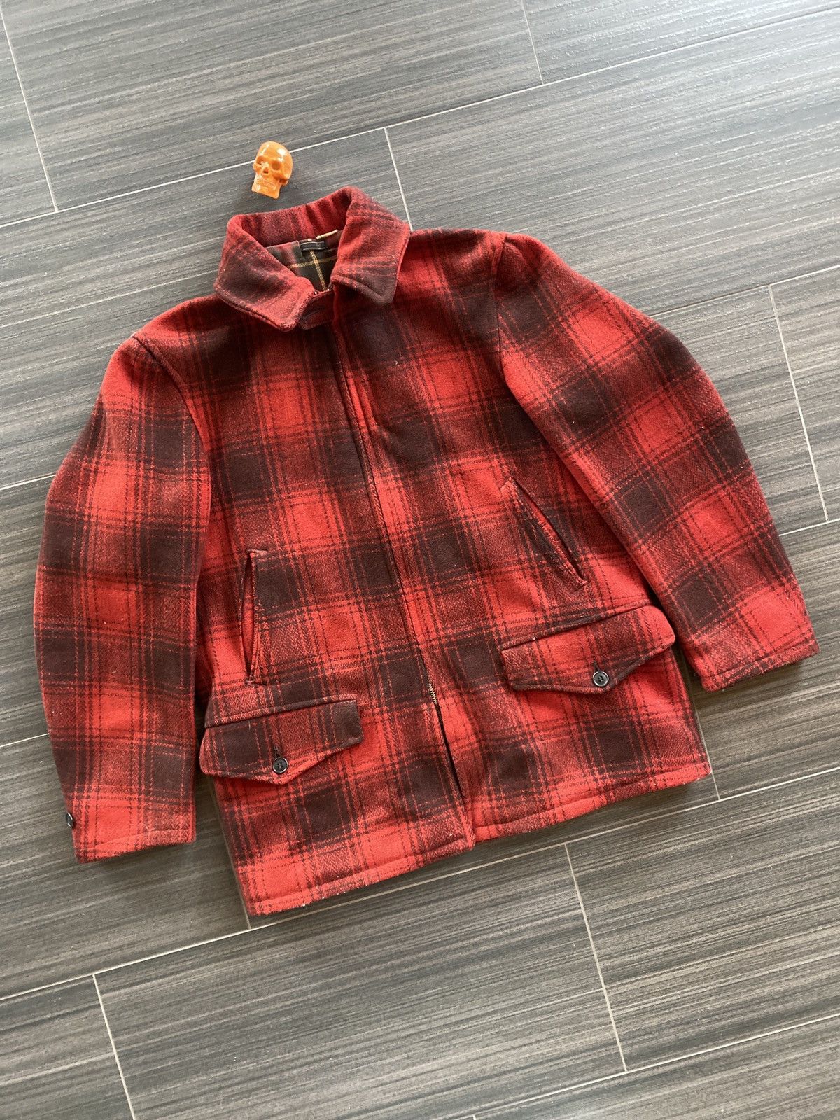 Vintage 1930s buffalo plaid hunting jacket L Size US L / EU 52-54 / 3 - 1 Thumbnail
