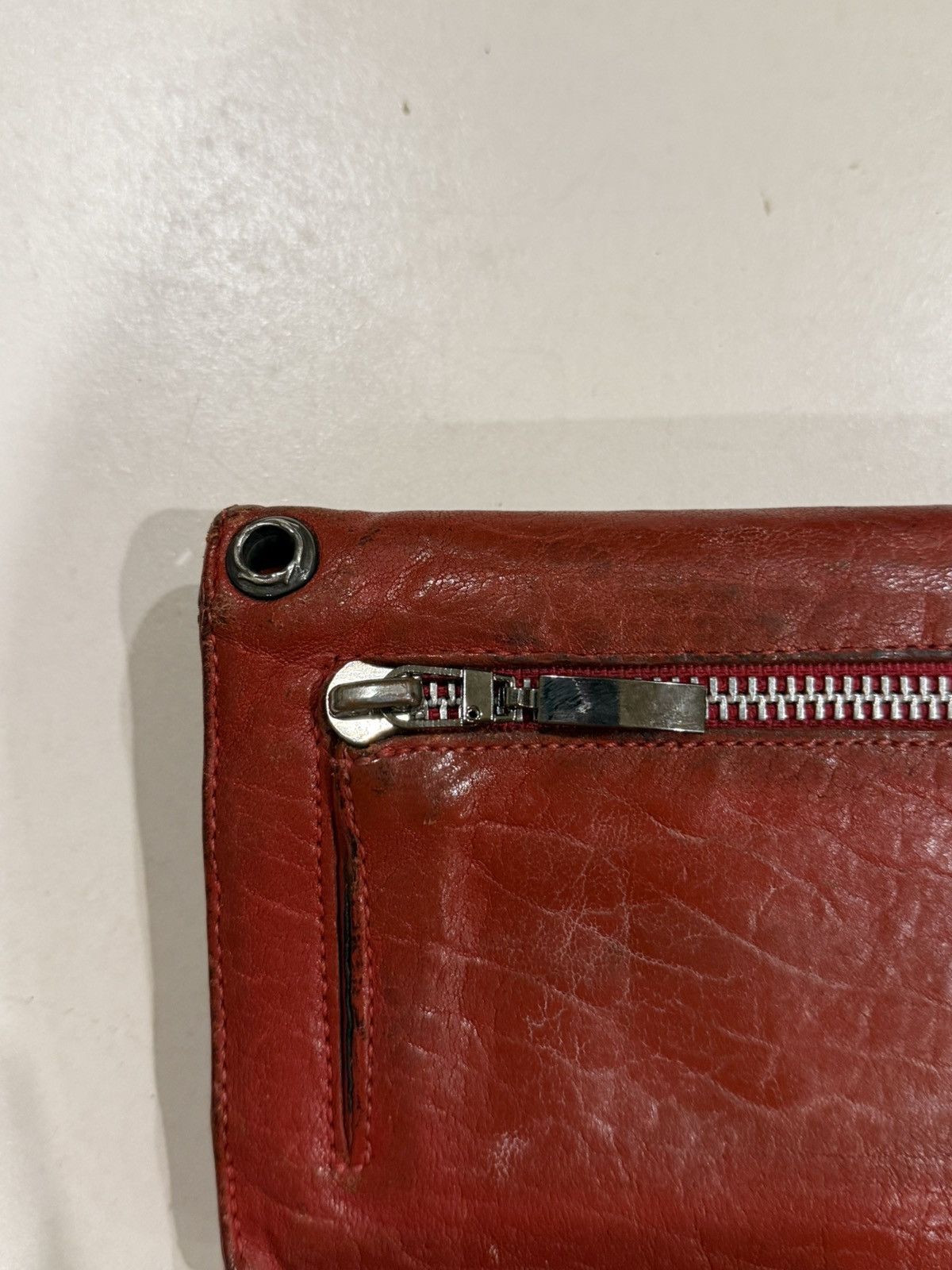 Chrome Hearts Chrome Hearts Wave Wallet Red Leather Silver Cross Snaps 925 Size ONE SIZE - 8 Thumbnail
