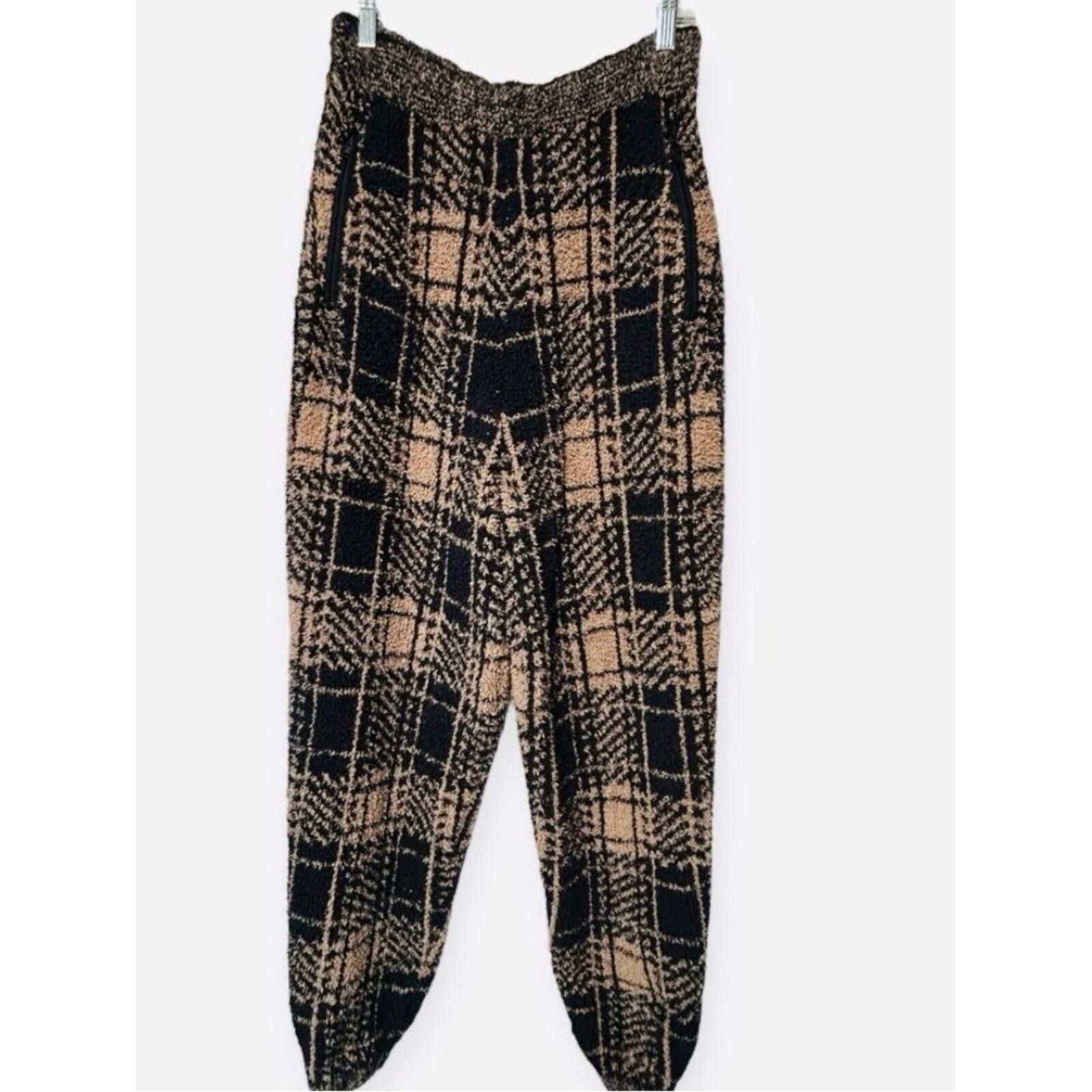 Swims SKIMS Plaid Cozy Lounge Pants - Black & Beige Size 32" / US 10 / IT 46 - 2 Thumbnail