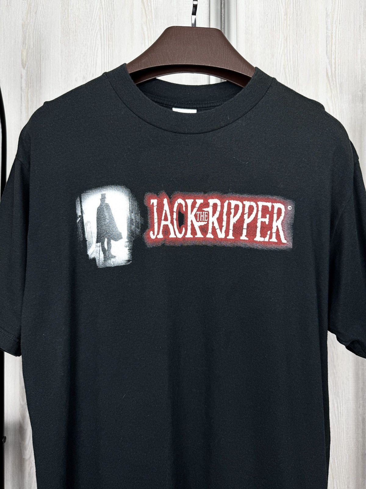 Jerzees Vintage Jack The Ripper Whitechapel Tour Black Movie y2k Tee Size US XL / EU 56 / 4 - 3 Thumbnail