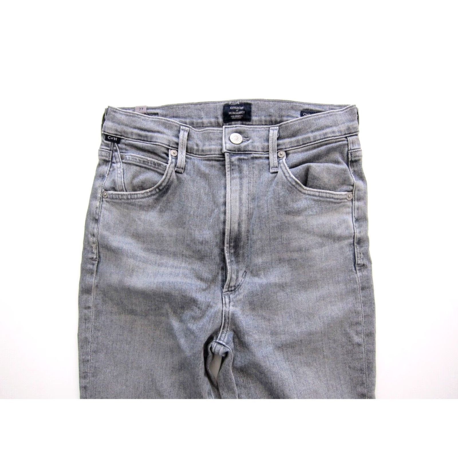 Citizens Of Humanity Citizens Of Humanity Cotton Stretch Chrissy Uber High Rise Skinny Grey Jean 27 Size 27" / US 4 / IT 40 - 3 Thumbnail