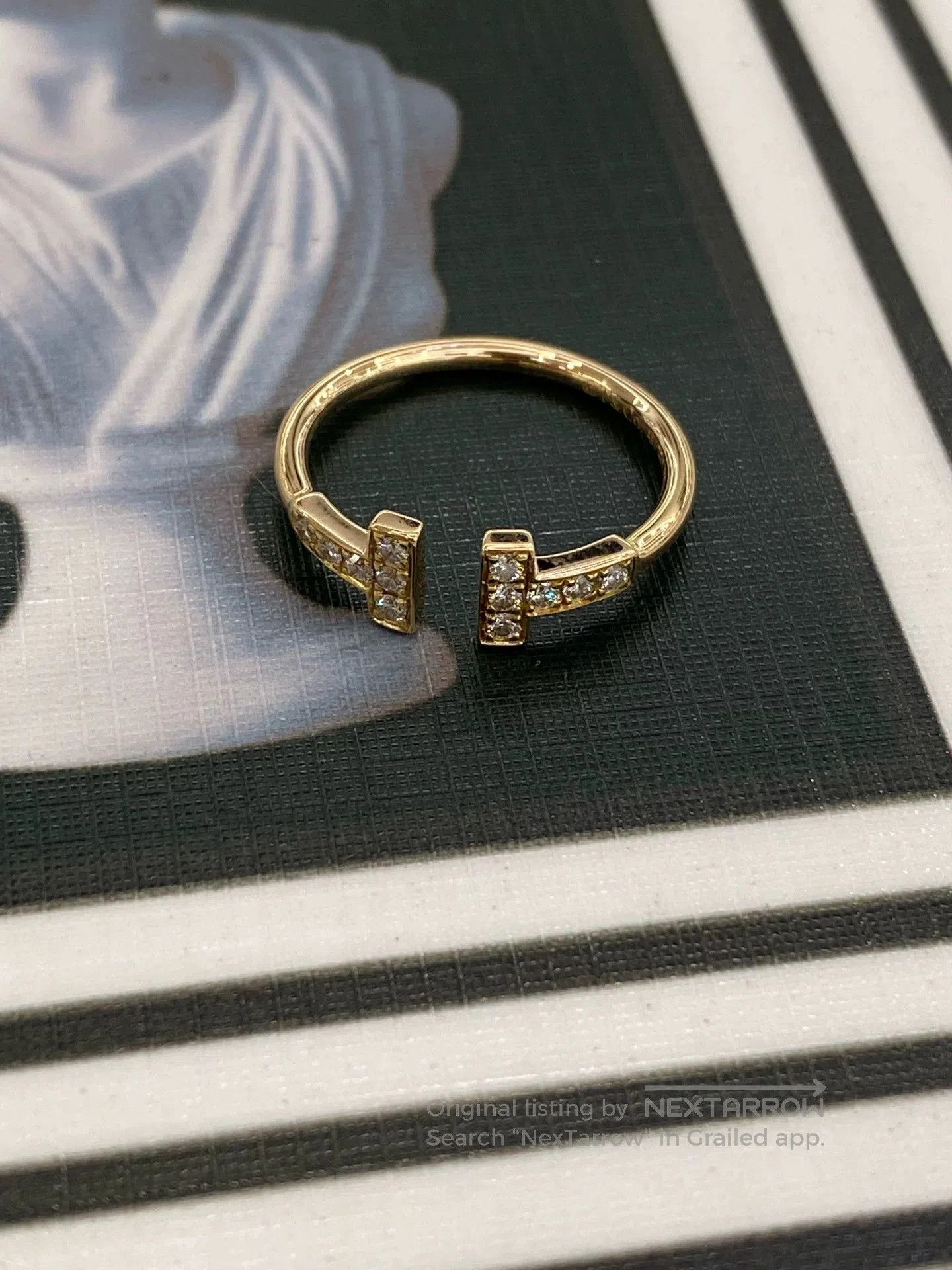 Tiffany & Co. Tiffany T Diamond Double T Open Ring. Size ONE SIZE - 1 Thumbnail