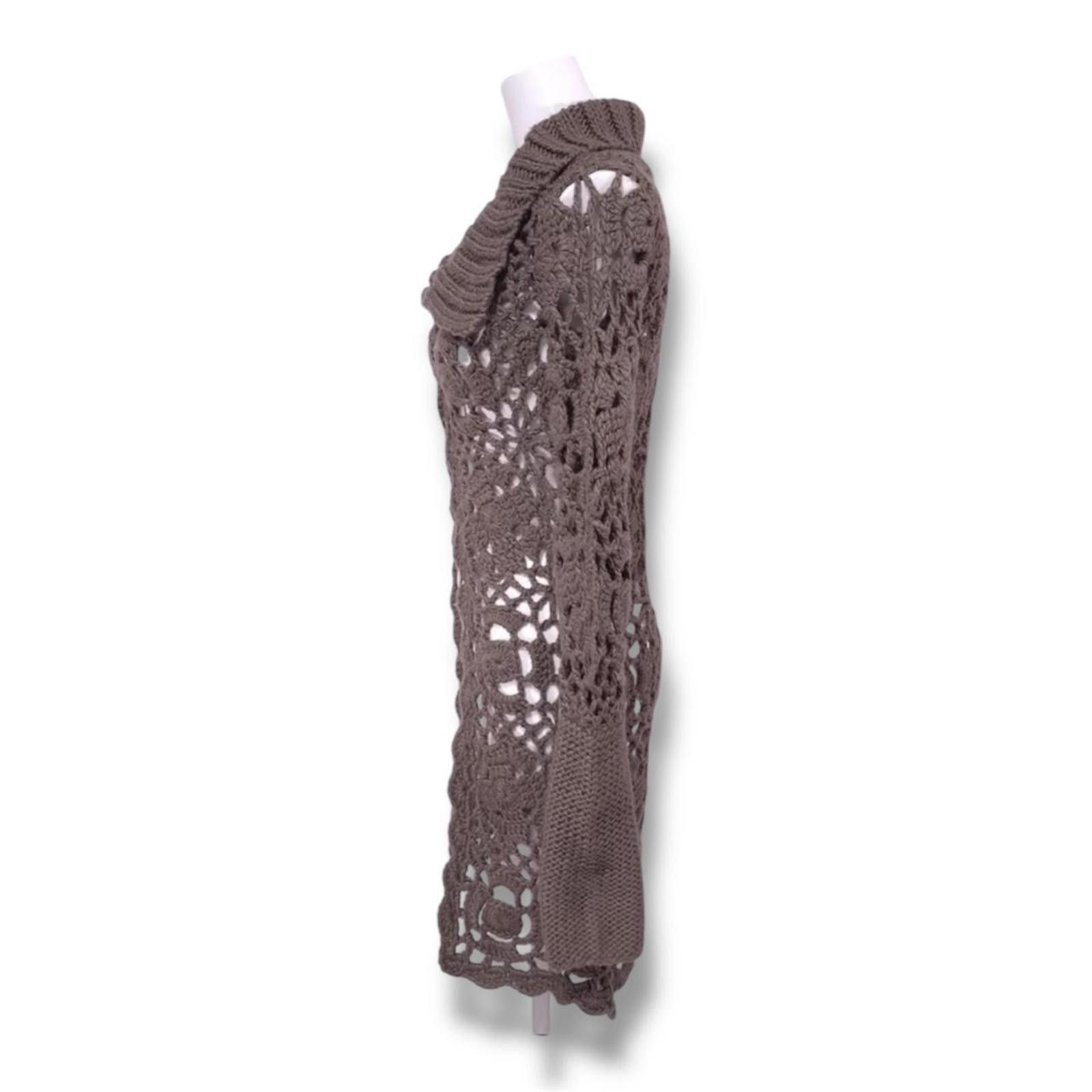 Other Boho crocheted knit 2000s long cardigan Size XS / US 0-2 / IT 36-38 - 3 Thumbnail