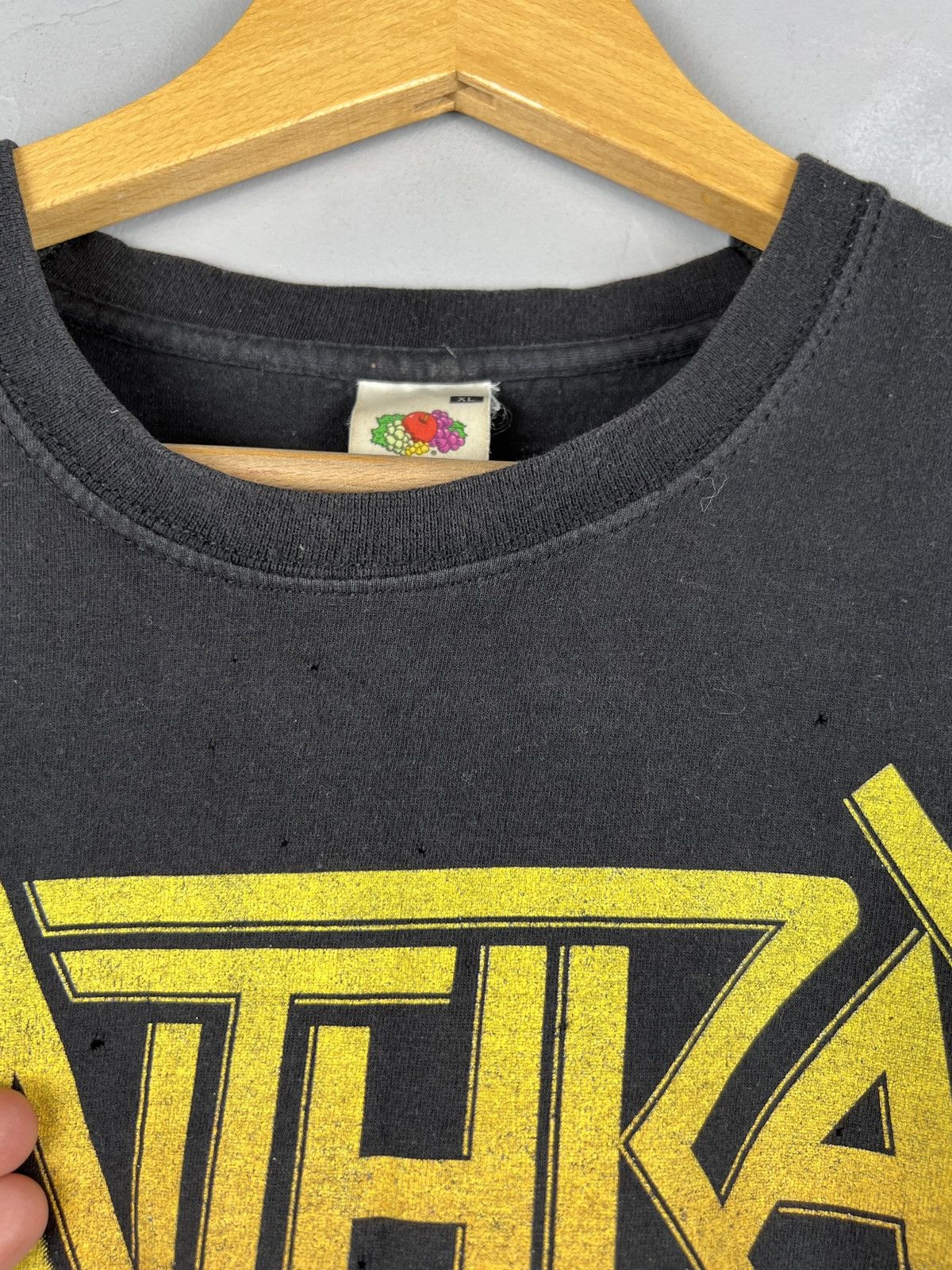 Band Tees Vintage distressed tour tee ANTRAX 2012 trashed style tshirt Size US XL / EU 56 / 4 - 6 Thumbnail