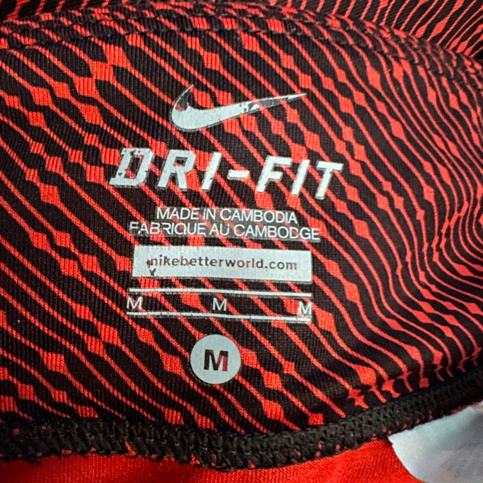 Nike NIKE PRO Dri-Fit Red x Black Spandex Lycra Leggings Size 28" / US 6 / IT 42 - 9 Thumbnail