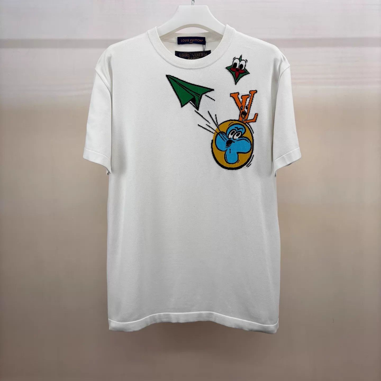 Louis Vuitton LV Paper Plane Logo knit short-sleeve XXL Size US XXL / EU 58 / 5 - 1 Thumbnail