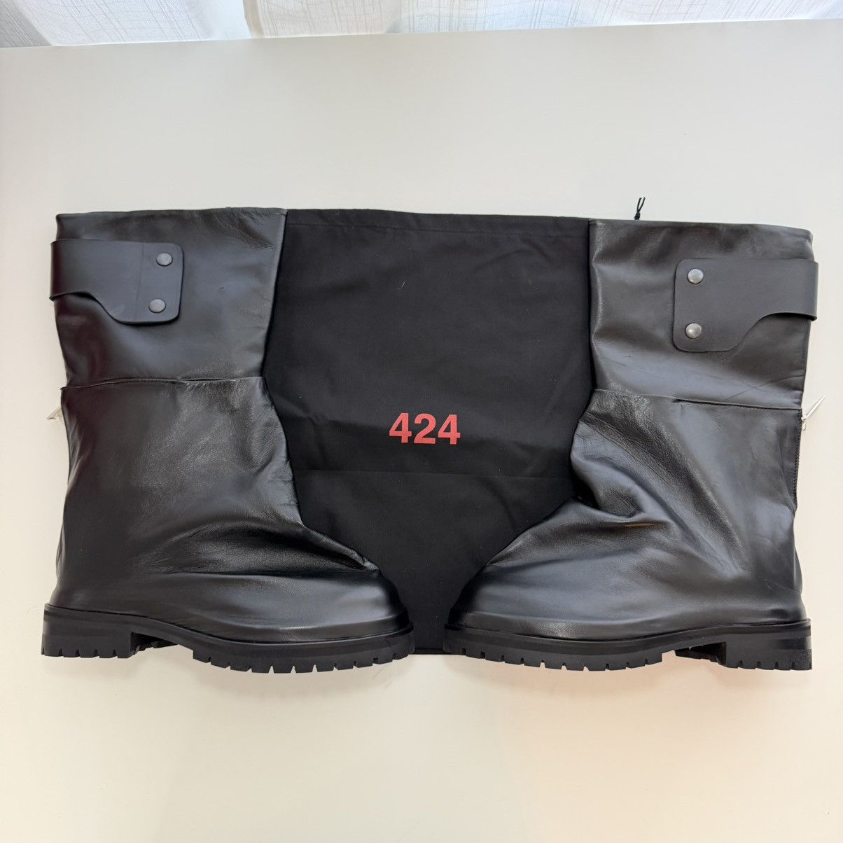 424 424 Black DragonRider Boots Size US 9.5 / EU 42-43 - 1 Thumbnail