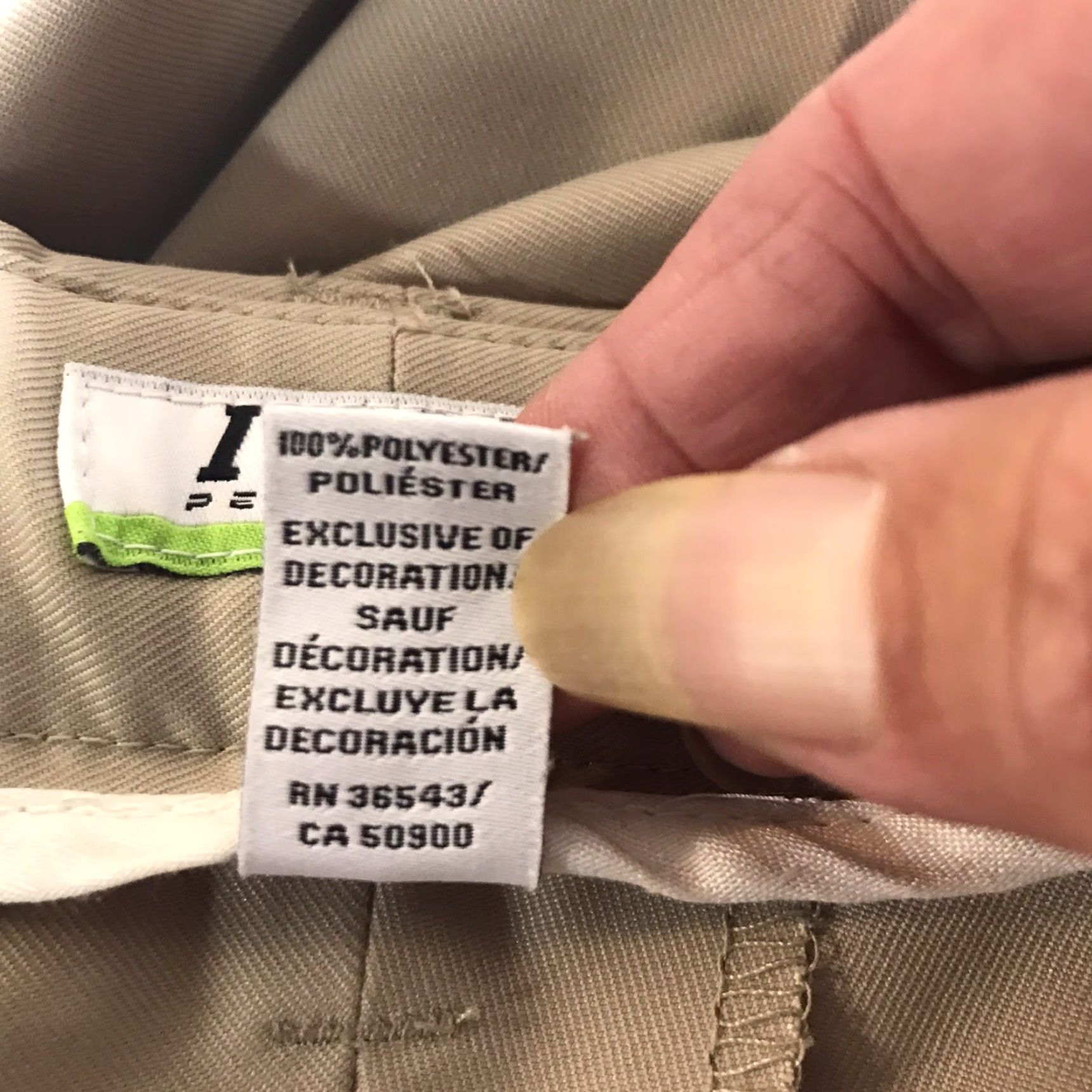 Izod IZOD Performx Beige Dress Pants Men's Regular Fit Size 36X32, 5-Pocket, Comfort, Lightweight, Business Casual Size US 36 / EU 52 - 5 Thumbnail