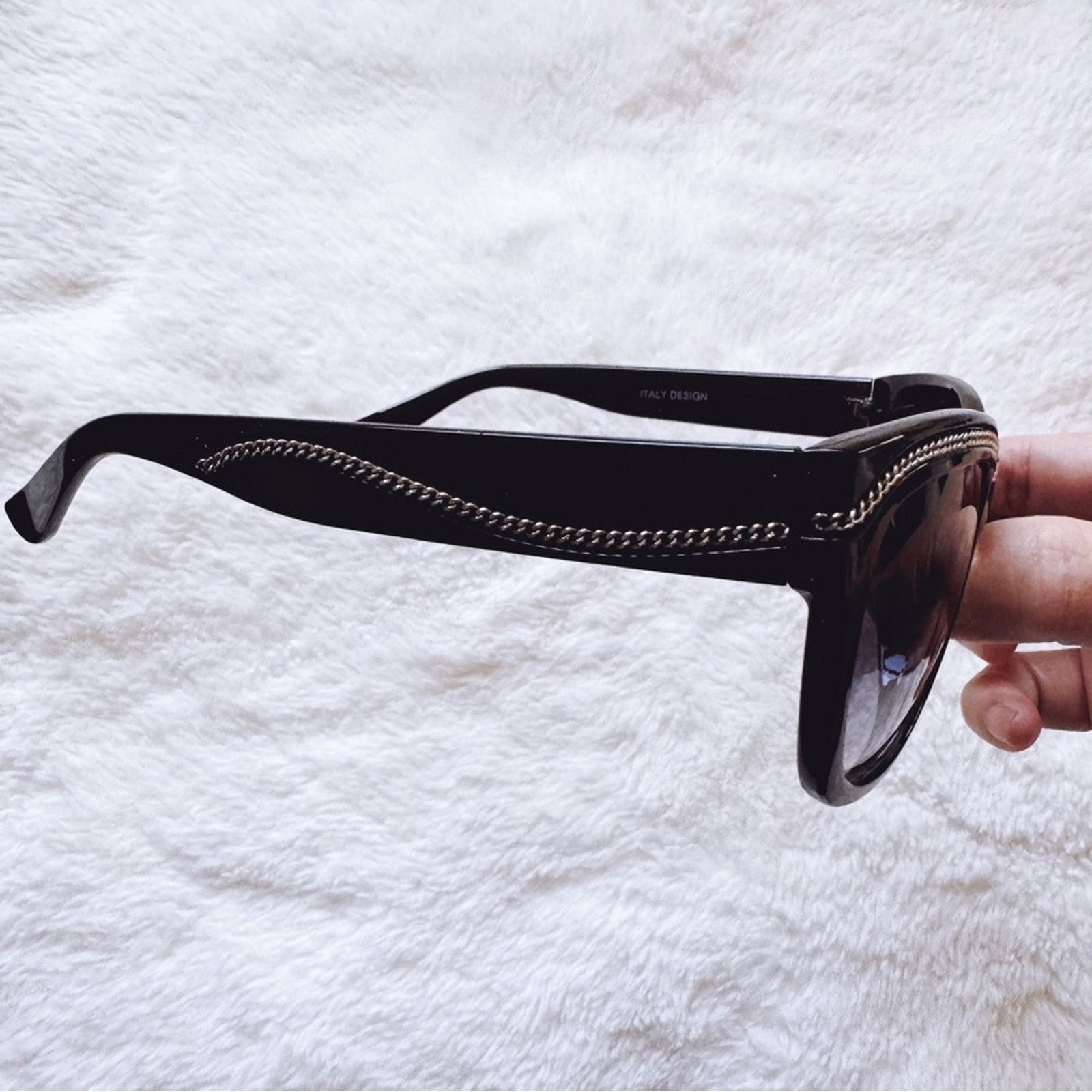Other Rina Black w/Silver Accent Sunglasses Size ONE SIZE - 8 Thumbnail