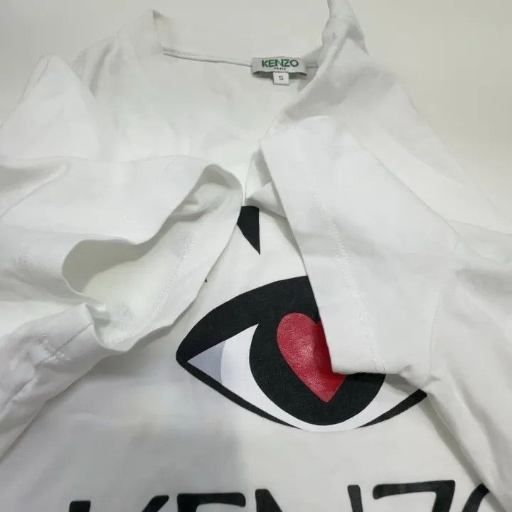 Kenzo KENZO Heart Eye Design Cotton T-Shirt -2507 Size S / US 4 / IT 40 - 6 Thumbnail