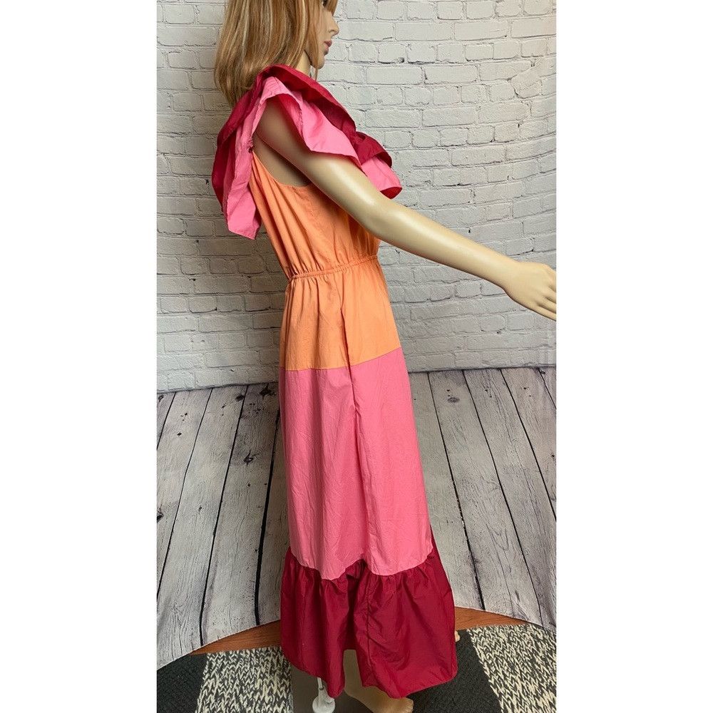 English Factory NWT New English Factory Colorblock Tiered Off The Shoulder Size S / US 4 / IT 40 - 3 Thumbnail