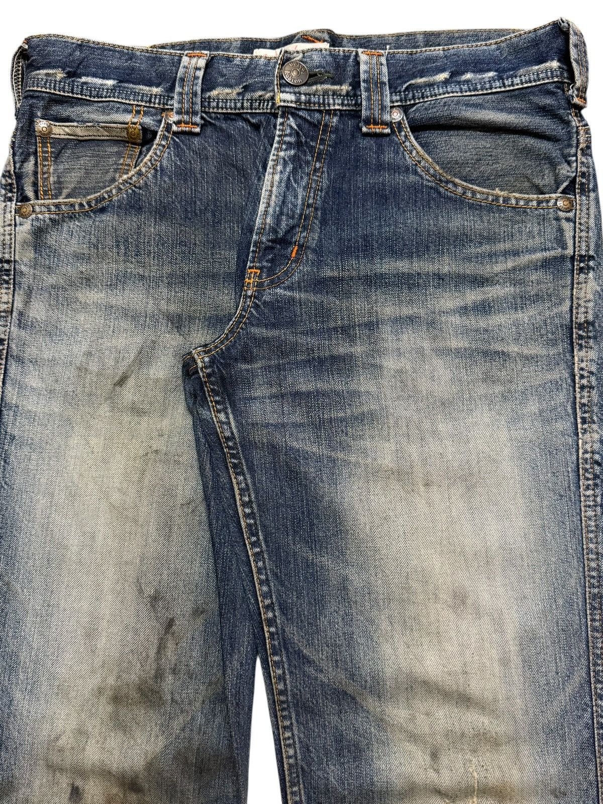 Hysteric Glamour Vintage 90s Japanese Brand Mud Dirty Wash Wide Leg Bootcut Size US 32 / EU 48 - 4 Thumbnail