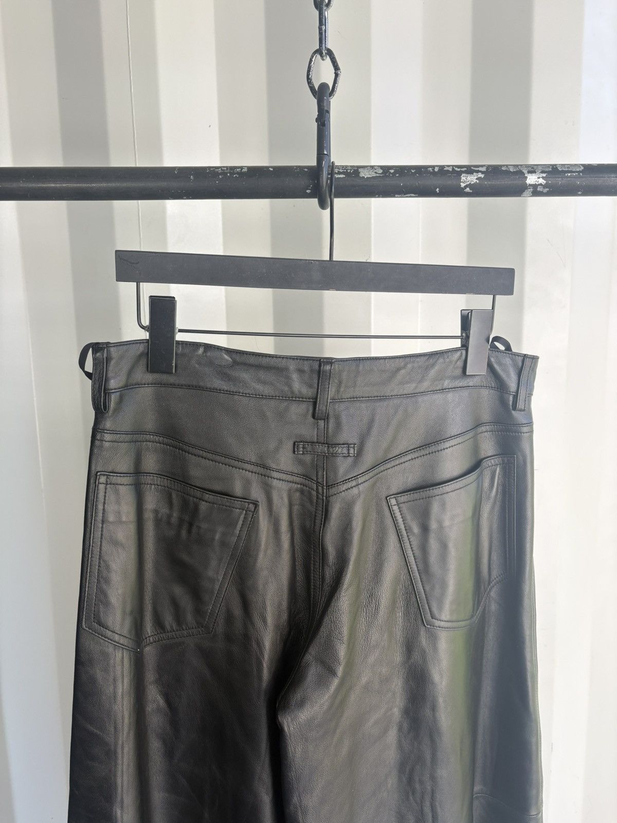 Jean Paul Gaultier Wide Leg Flare Leather Pants Size US 32 / EU 48 - 5 Thumbnail