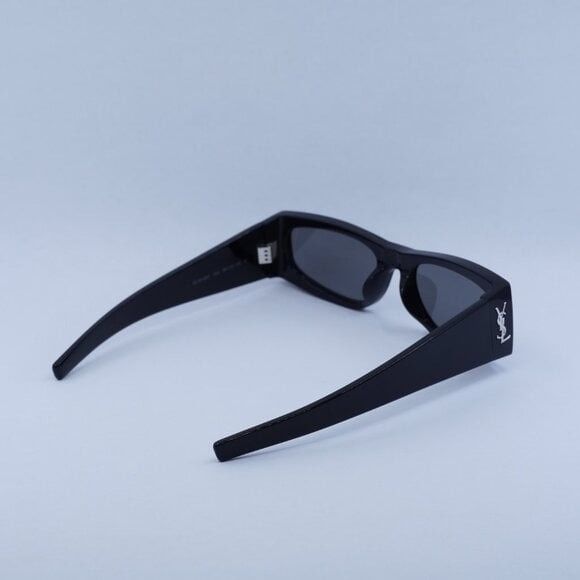 Saint Laurent Paris New Saint Laurent SLM140/F 002 Sunglasses - Shiny Black Size ONE SIZE - 11 Thumbnail