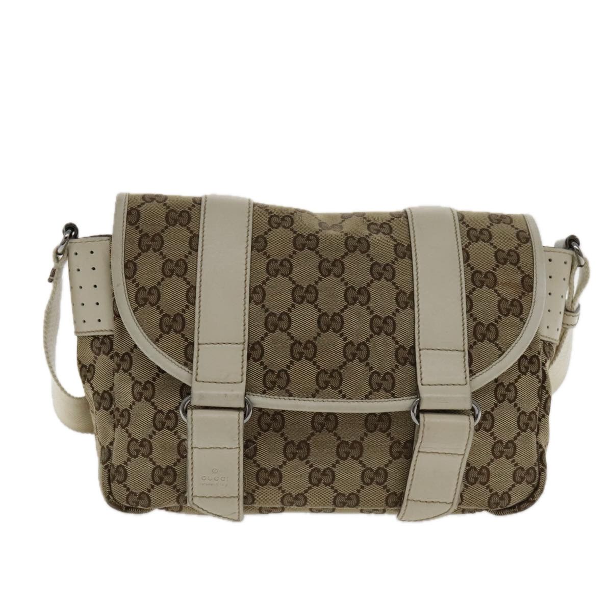 Gucci Beige Canvas Shoulder Bag (Pre-Owned) Size ONE SIZE - 1 Thumbnail