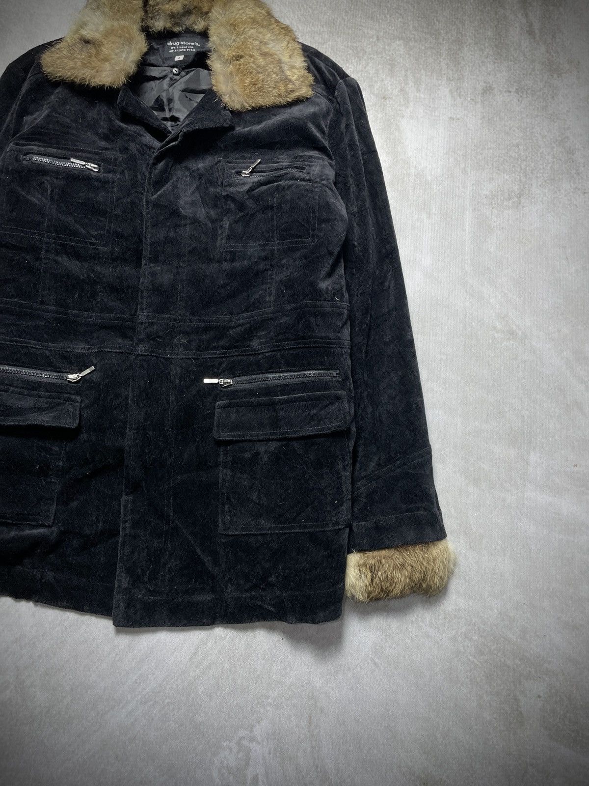 If Six Was Nine 2000’s Drug Store’s - Vkei Style Button Trim Fur Jacket Size US L / EU 52-54 / 3 - 2 Thumbnail