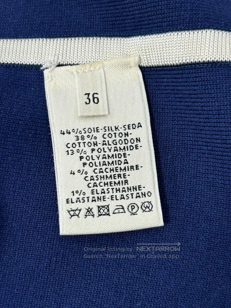 Hermes Hermes Blue color-blocked knit, long-sleeve zipper design Size XS / US 0-2 / IT 36-38 - 3 Thumbnail