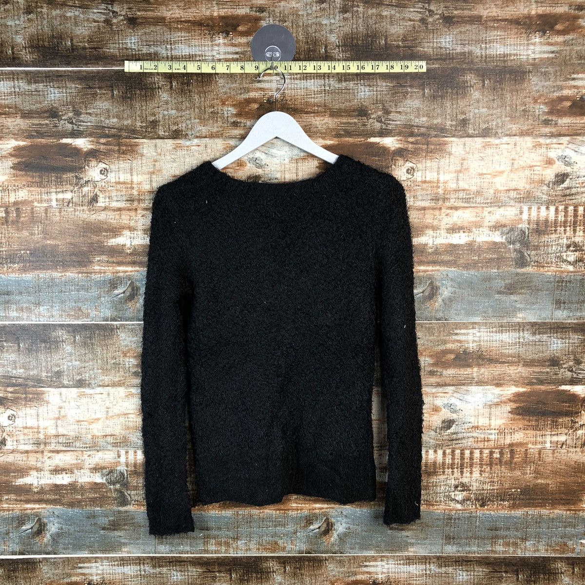 Japanese Brand DL Almost Famous Black Mohair Knitwear #C430 Size M / US 6-8 / IT 42-44 - 12 Thumbnail