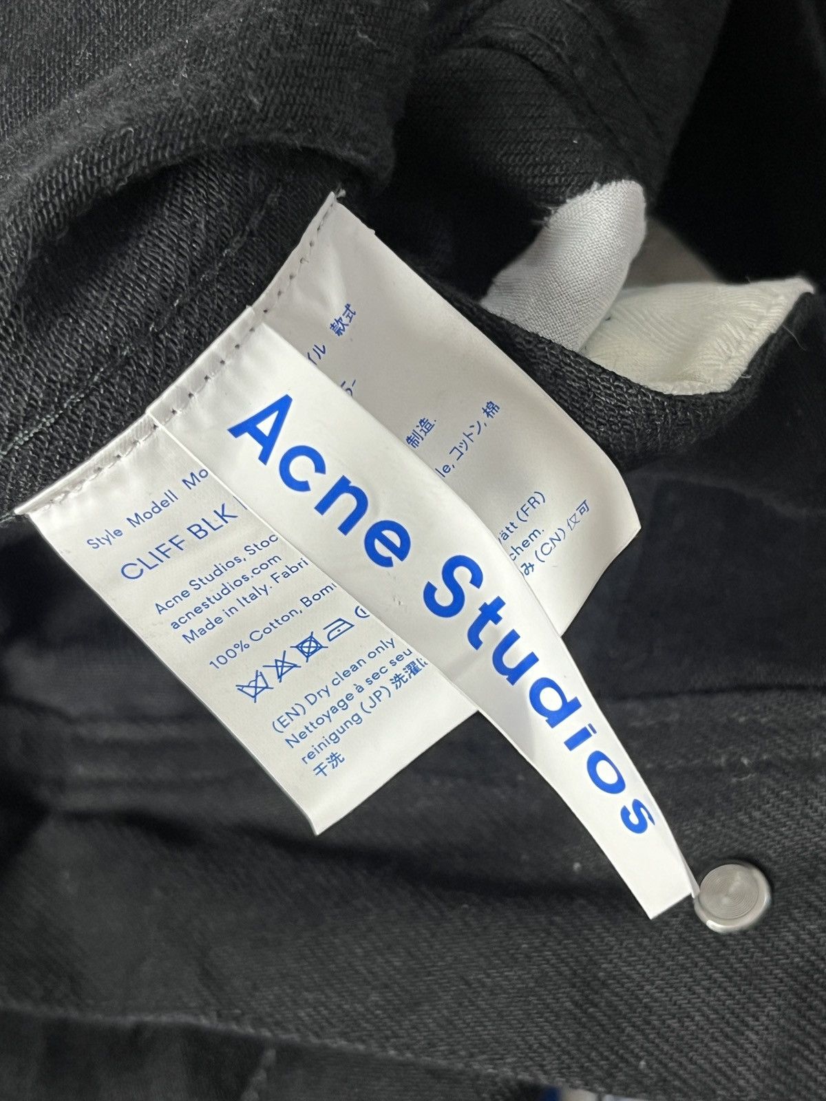Acne Studios Blå Konst Acne Studios denim jacket Drip Luxury Size XS / US 0-2 / IT 36-38 - 8 Thumbnail