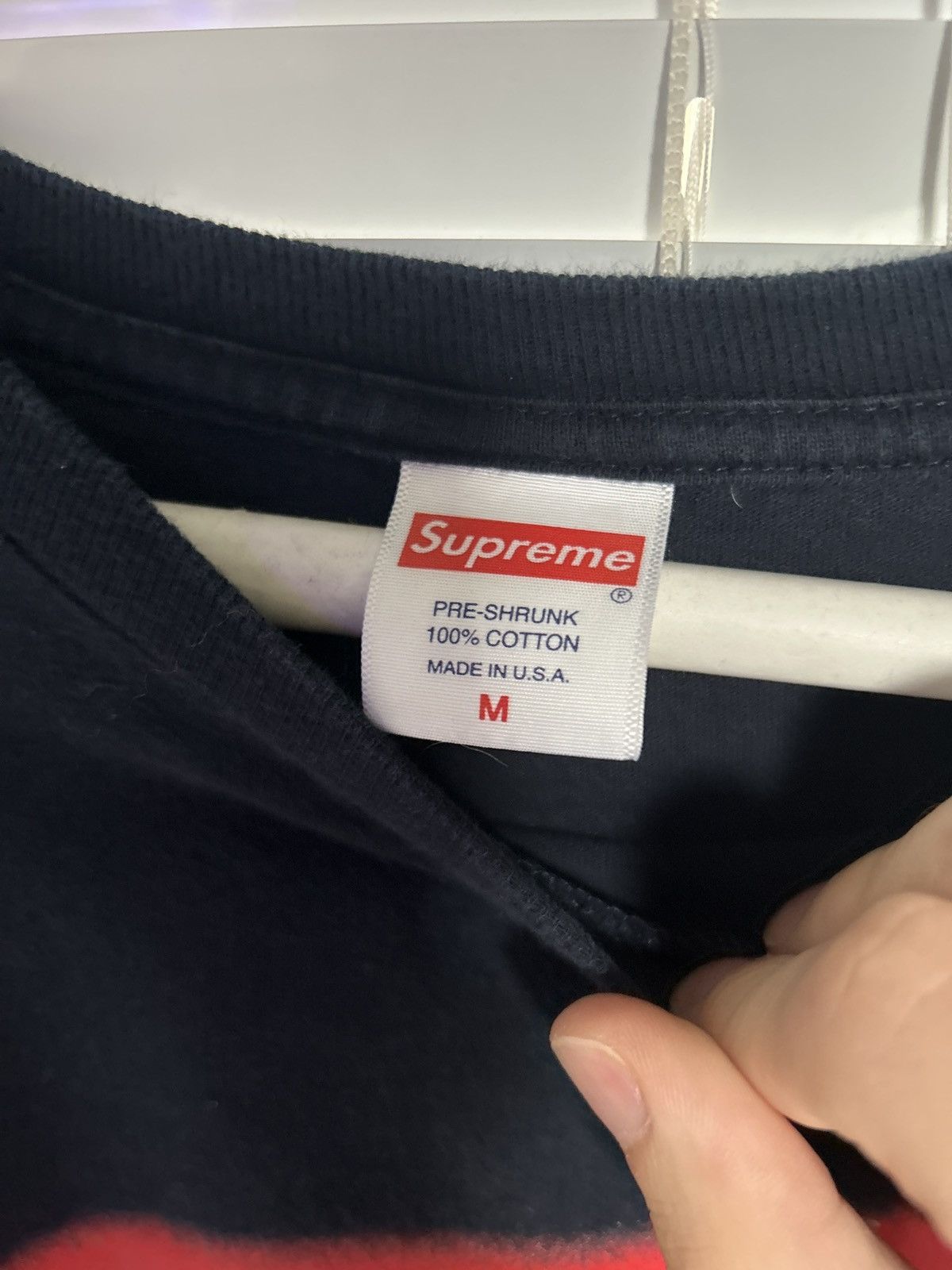 Supreme Supreme Ripple Black L/S Tee Size US M / EU 48-50 / 2 - 2 Thumbnail