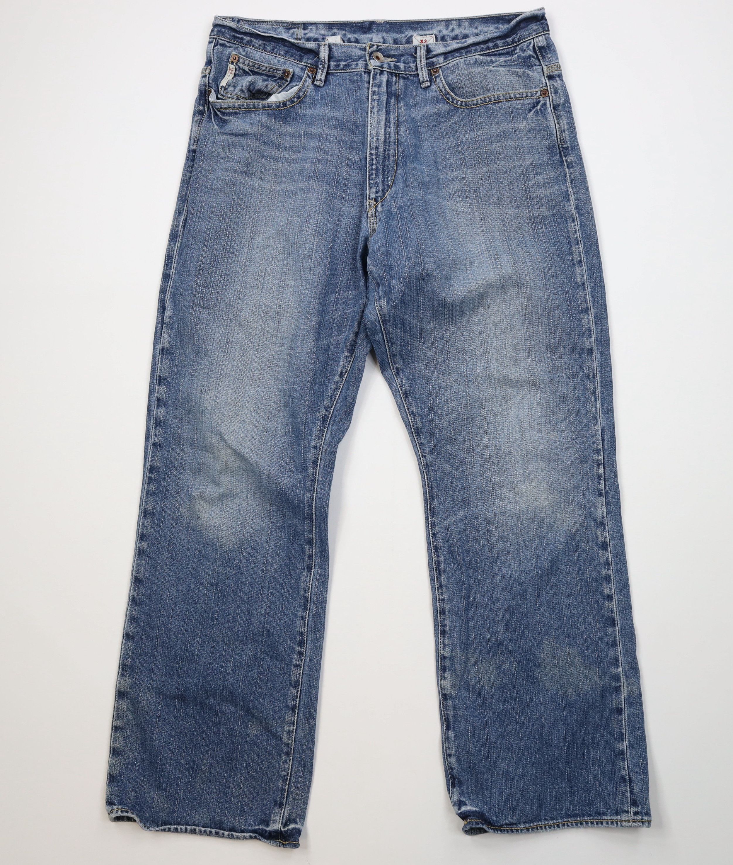 Express Vintage Y2K Express X2 Denim Bootcut Flared Wide Leg Jeans Size US 36 / EU 52 - 1 Thumbnail