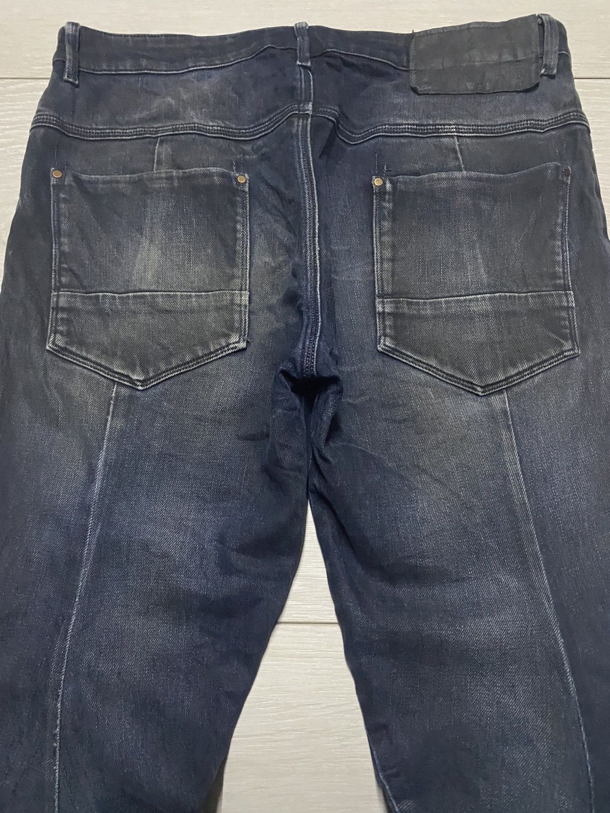 Vintage Diesel Black Gold Distressed Slim Skinny Fit Pants