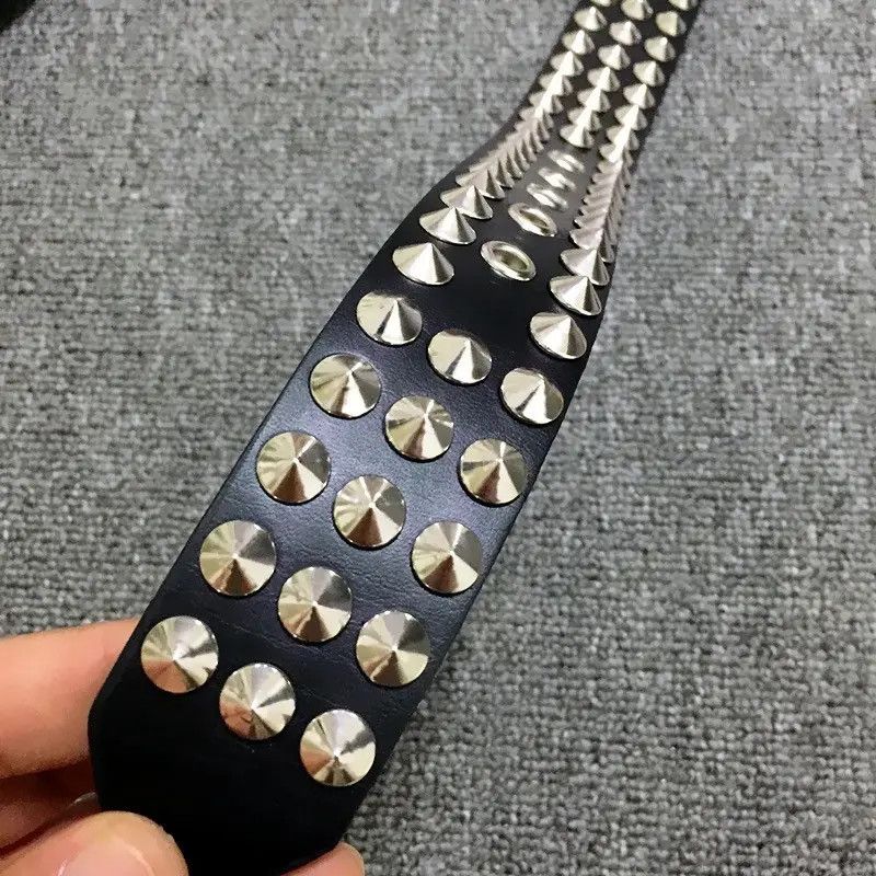 Leather Spike Rivet PU Leather Belt Size ONE SIZE - 2 Thumbnail
