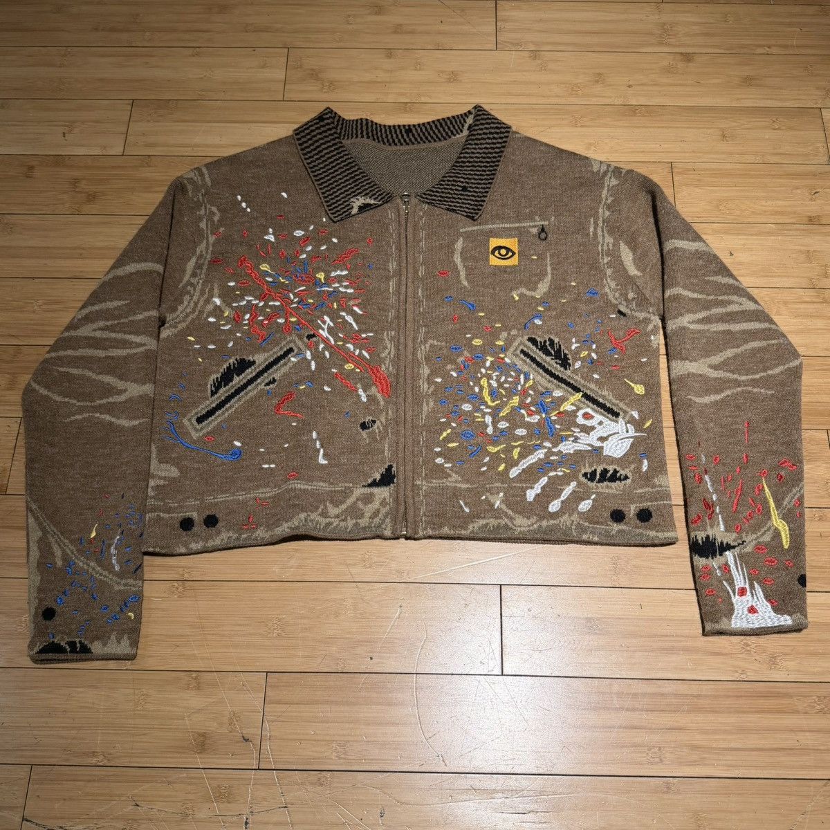 House of Errors Knitted Paint Splattered Jacket (1of1) Size US M / EU 48-50 / 2 - 1 Thumbnail