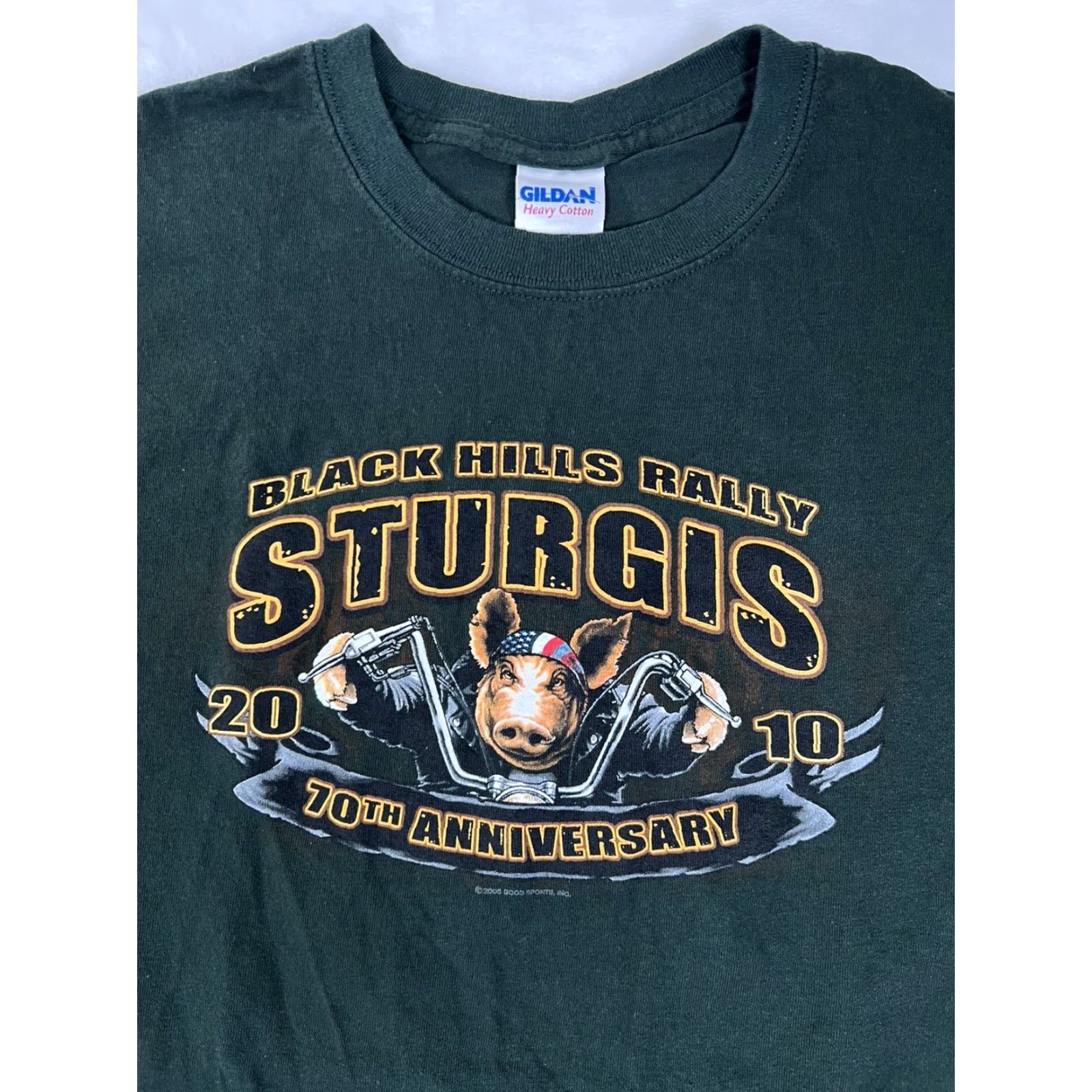 Vintage VINTAGE Sturgis T-Shirt Size L 2010 70th Anniversary Biker Hog Design Men Crew Neck Short Sleeve Black Cotton Shirt Size US L / EU 52-54 / 3 - 3 Thumbnail