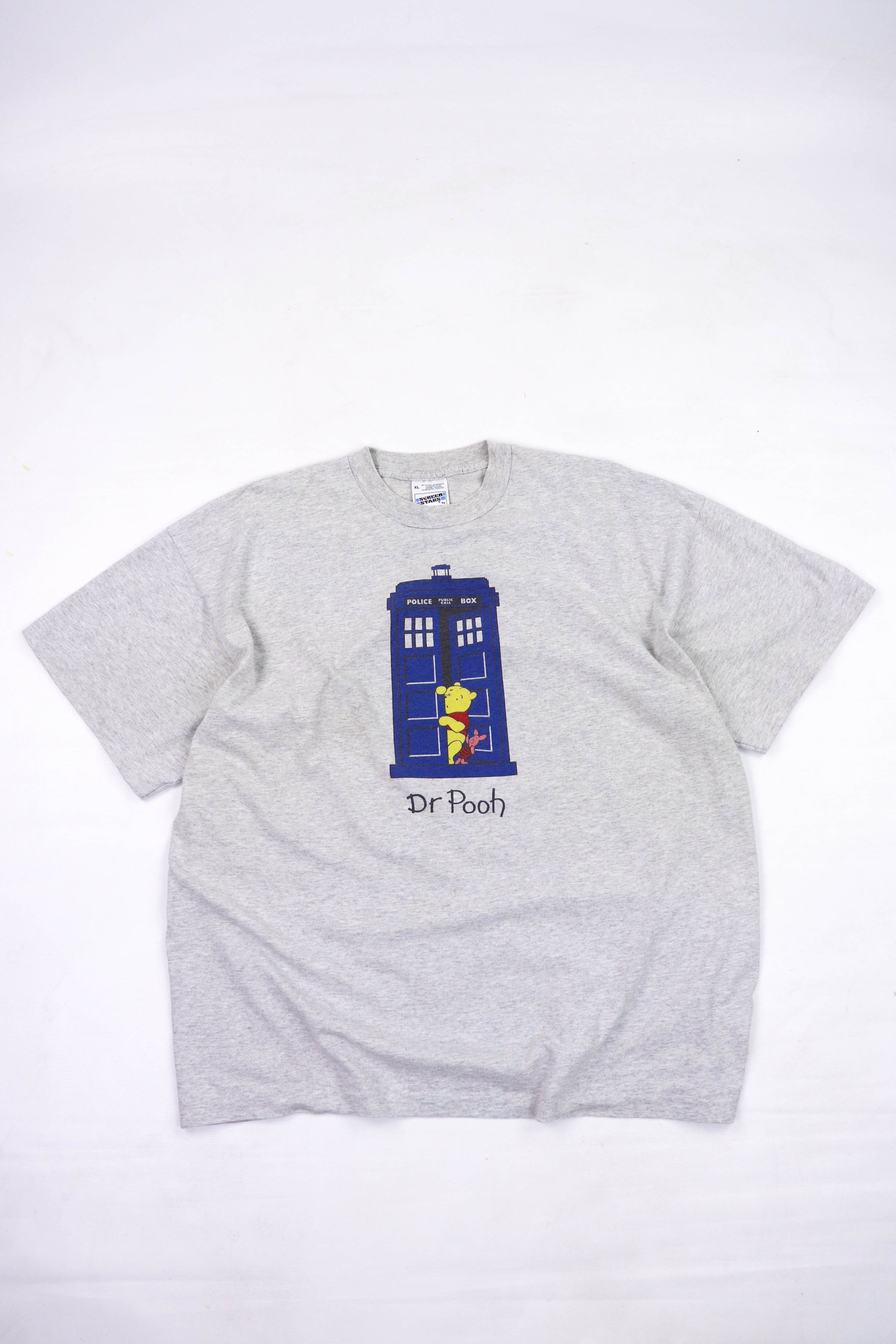 Disney Winnie The Pooh Doctor Who Graphics Vintage T-shirt Tee Size US XL / EU 56 / 4 - 1 Thumbnail