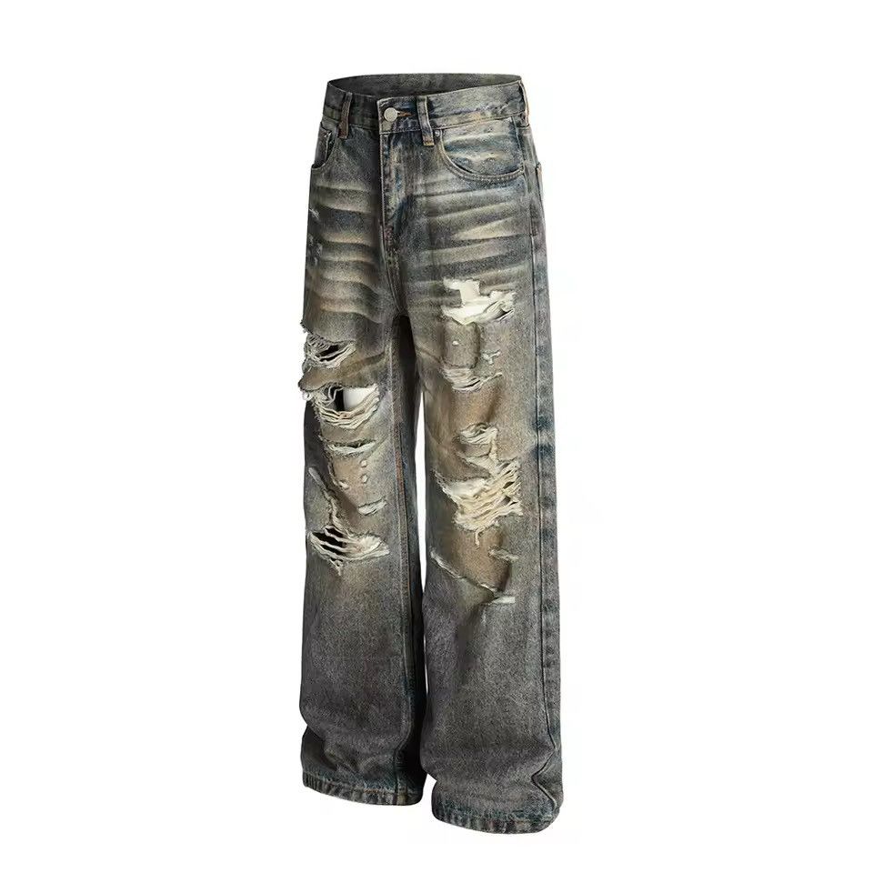 Other Heavy Duty Vintage Distressed Ripped Jean Size US 32 / EU 48 - 3 Thumbnail