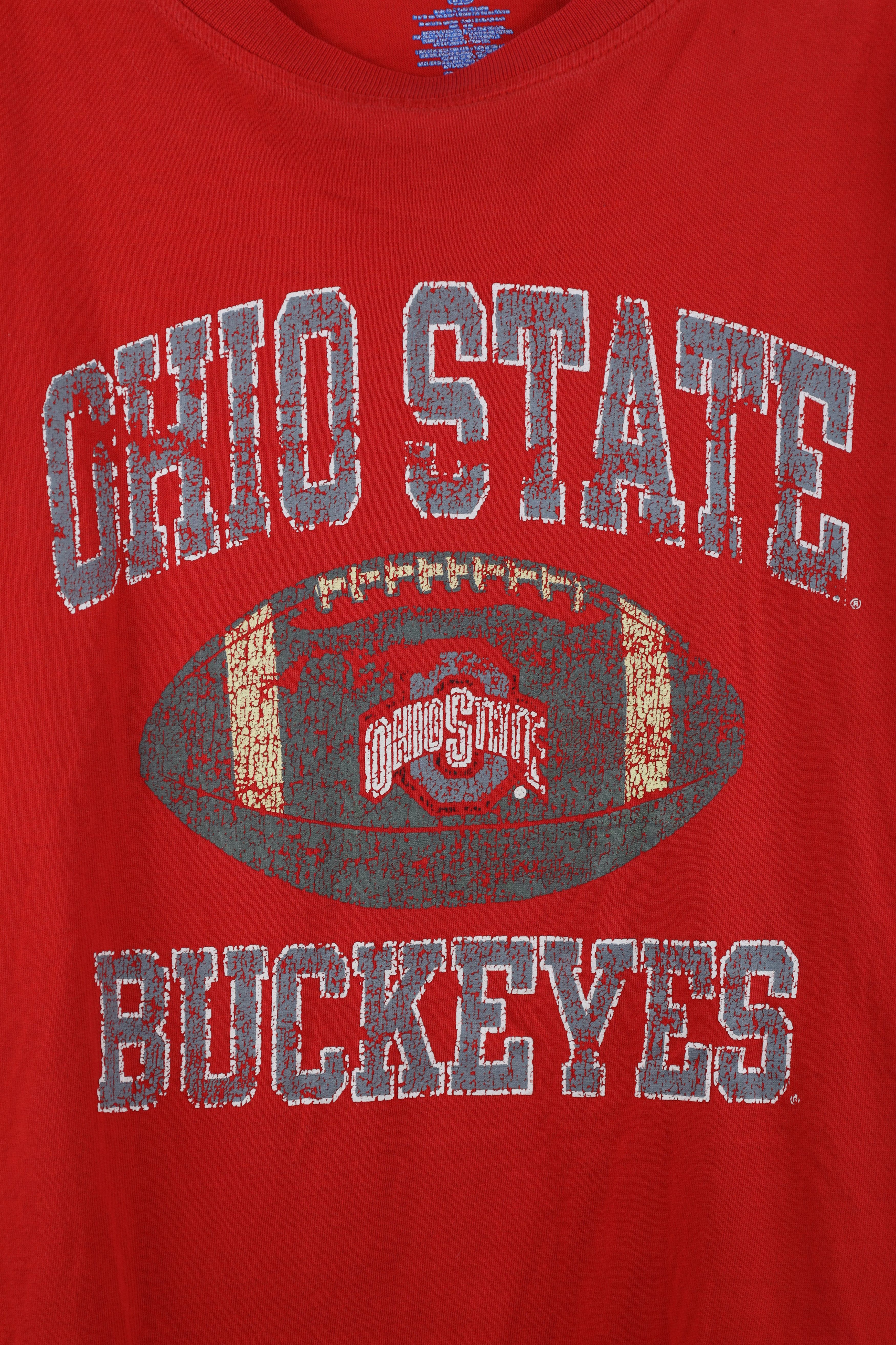 Vintage Vintage Knit Layered Ohio State University Football T-Shirt Size US M / EU 48-50 / 2 - 4 Thumbnail
