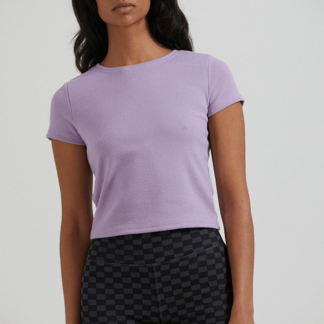 Afends Sample NWT Afends - Faith - Hemp Ribbed Purple T-Shirt Small Size S / US 4 / IT 40 - 5 Thumbnail
