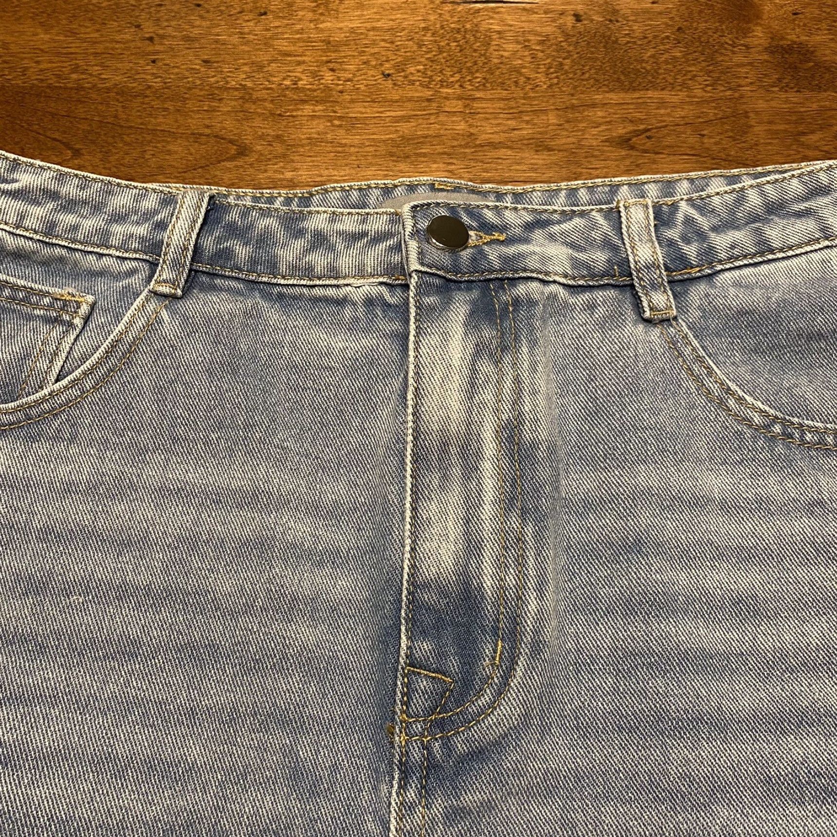 Vintage VINTAGE Feelnine Women's Shorts XL Light Wash Blue Denim Mom 31" Waist 3" Inseam Jeans Size 40" / US 18 - 2 Thumbnail
