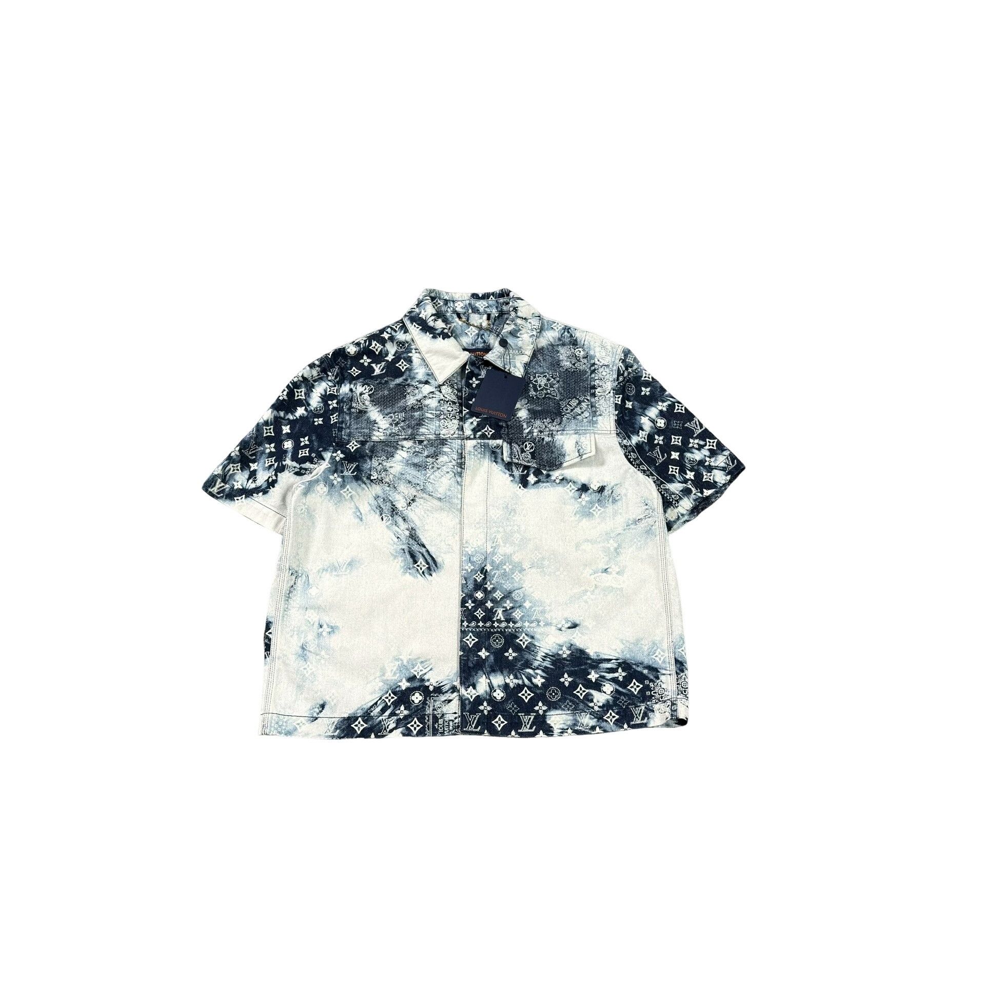 Louis Vuitton Louis Vuitton Bandana Monogram Denim Shirt Size L Size US L / EU 52-54 / 3 - 1 Thumbnail