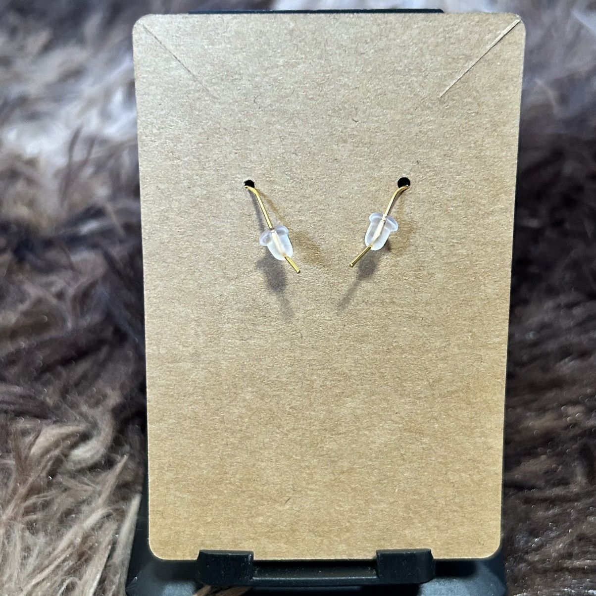Handmade Handcrafted vintage bead dragon vein agate cat eye earrings Size ONE SIZE - 4 Thumbnail