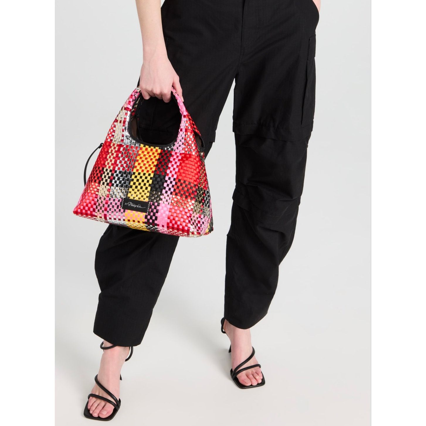 3 1 Phillip Lim Prism Small Woven Leather Tote Bag in Black, Women's