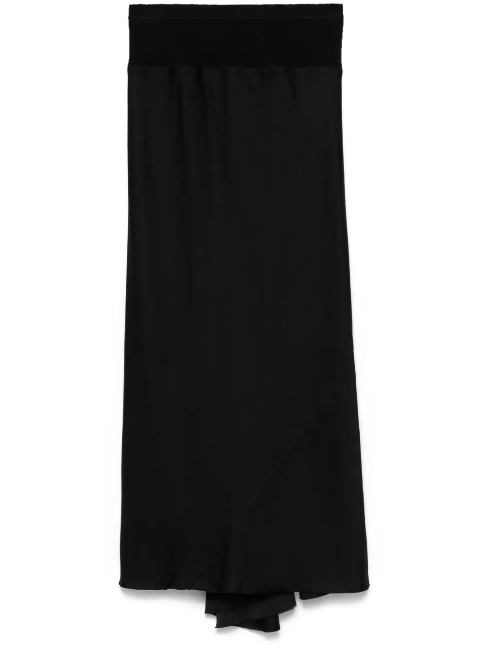Rick Owens o1y0126 Midi Skirt in Black Size 28" / US 6 / IT 42 - 1 Thumbnail