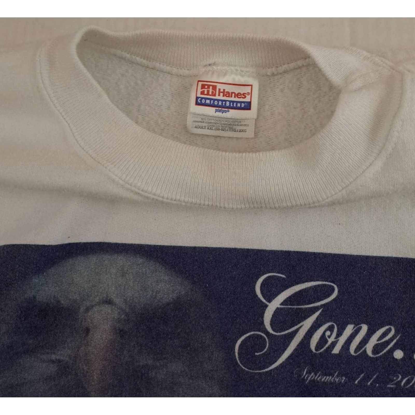 Hanes VINTAGE Hanes Printpro Sweatshirt City Photo Print Crew Neck Long Sleeve 2XL White Unisex Adults Canvas Cotton Graphic Print Size US XXL / EU 58 / 5 - 3 Thumbnail