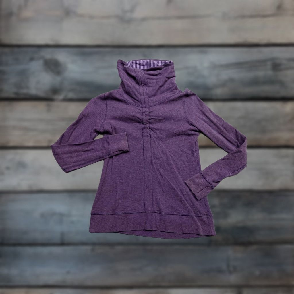 Lululemon Lululemon Sweatshirt Womens 6 Purple Cowl Neck Pullover Knit Stretch Soft Size M / US 6-8 / IT 42-44 - 1 Thumbnail