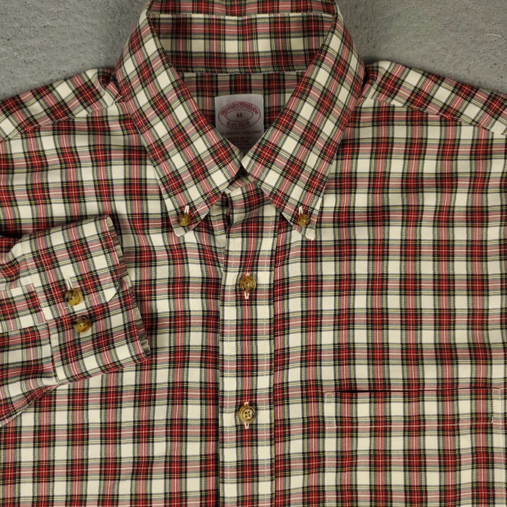 Brooks Brothers Brooks Brothers Shirt Mens M Red Plaid Button-Up Long Sleeve Size US M / EU 48-50 / 2 - 2 Thumbnail