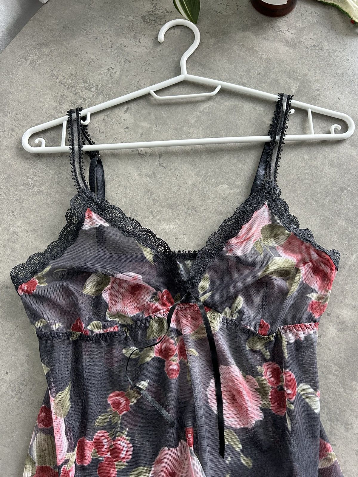 Vintage Cute Mesh Vintage Top Floral Sexy Coquette 00s 90s Size S / US 4 / IT 40 - 4 Thumbnail
