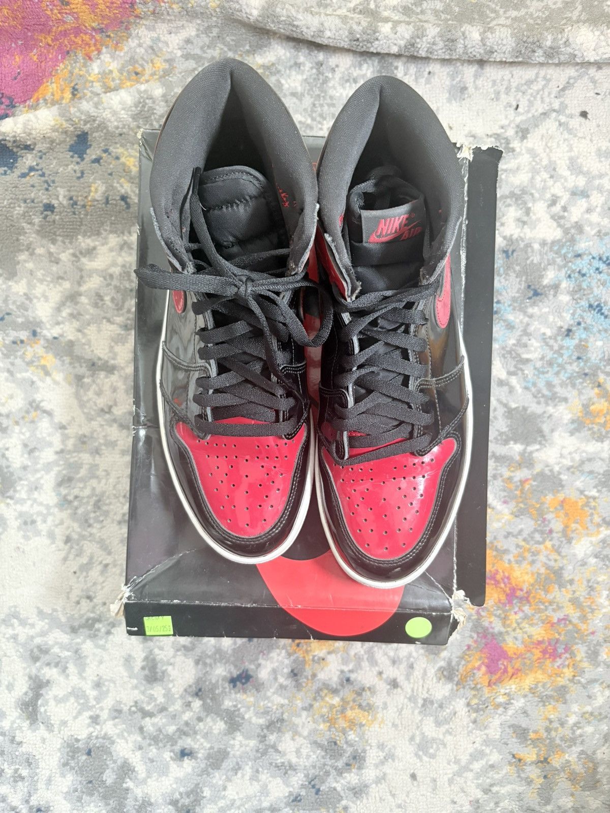 Jordan Brand Air Jordan Retro 1 Patent Bred size 11.5 Size US 11.5 / EU 44-45 - 3 Thumbnail