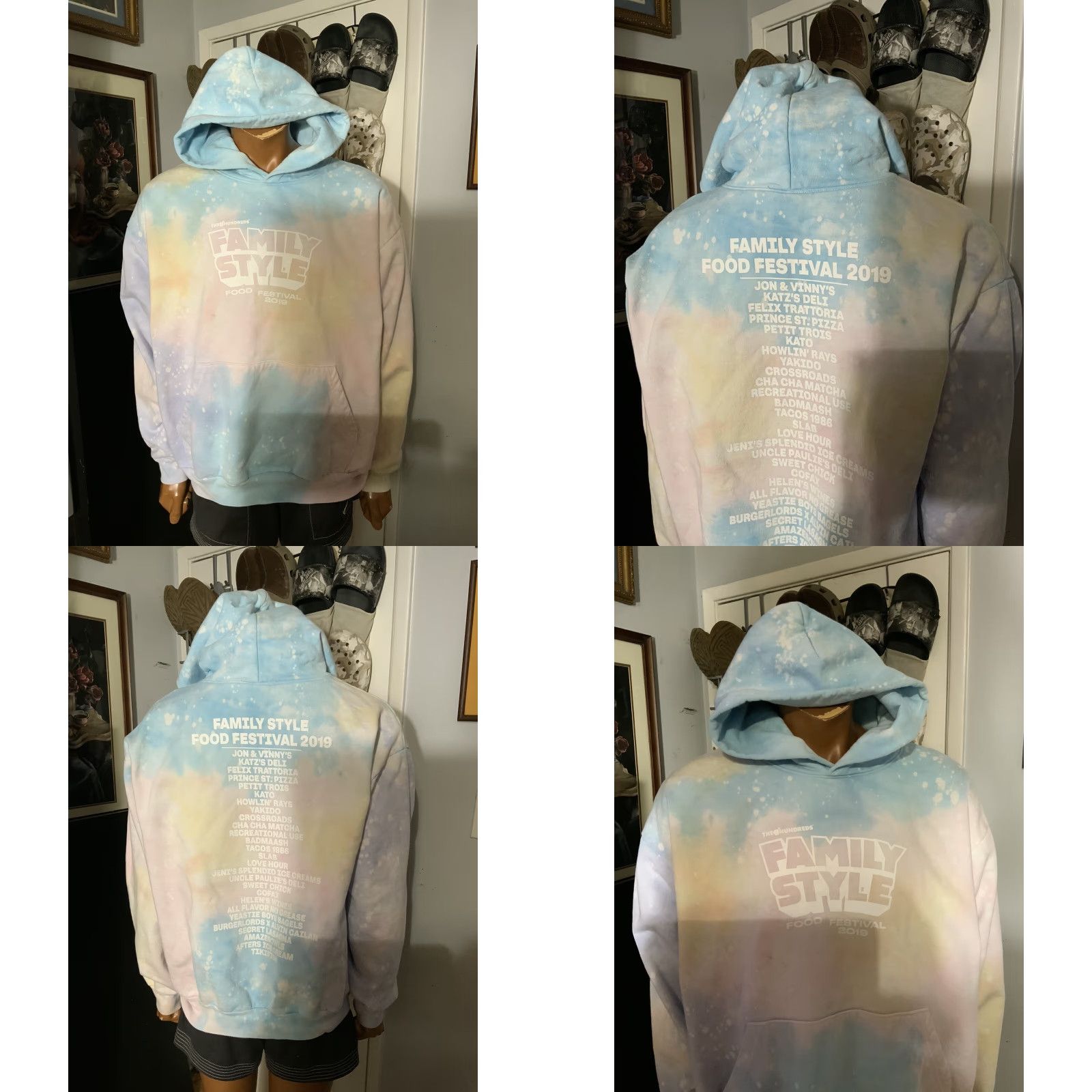 The Hundreds VINTAGE The Hundreds Family Style Food Festival Tie Dye Heavyweight Pullover Hoodie XL Size US XL / EU 56 / 4 - 8 Thumbnail