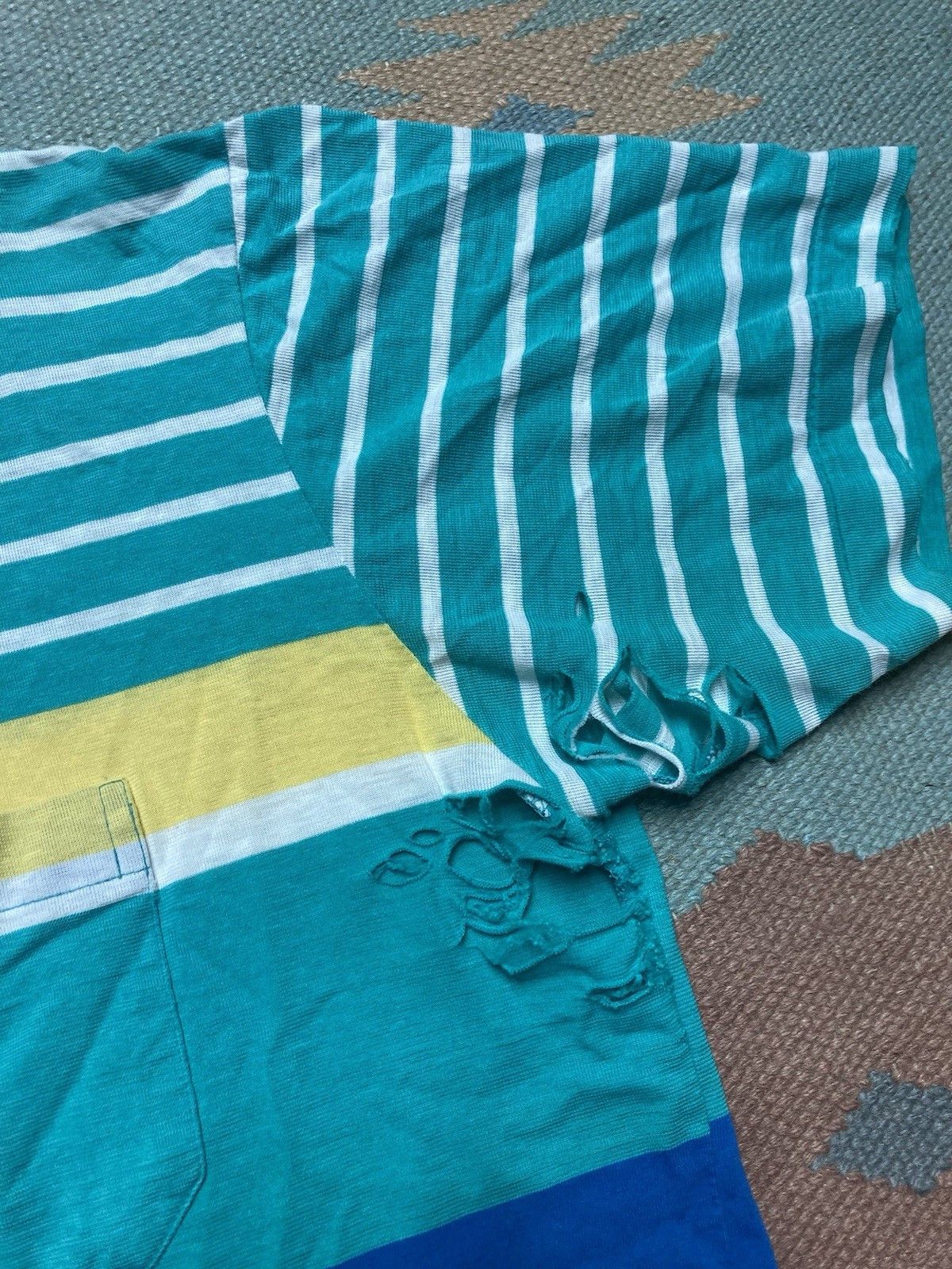Vintage 80s polo shirt striped soft worn distressed thrashed large Size US L / EU 52-54 / 3 - 4 Thumbnail