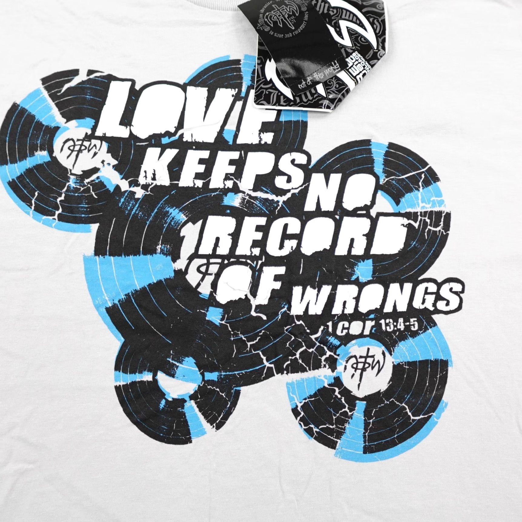 Vintage VINTAGE Not Of This World Shirt XL Love Keeps No Record Christian Religious Y2K Size US XL / EU 56 / 4 - 3 Thumbnail