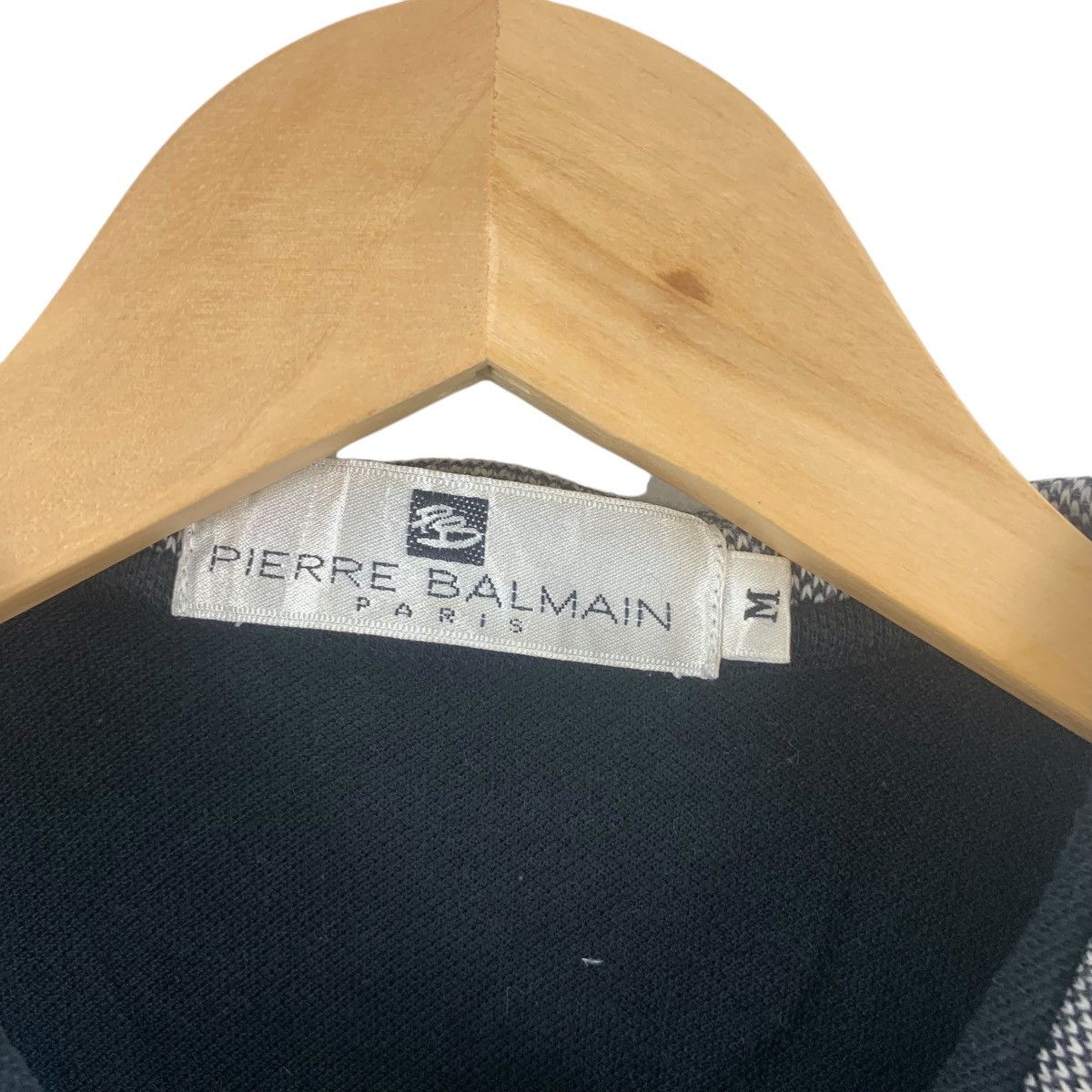 Pierre Balmain Vintage PIERRE BALMAIN PARIS Herringbone Collar Polo Tee Size US M / EU 48-50 / 2 - 8 Thumbnail