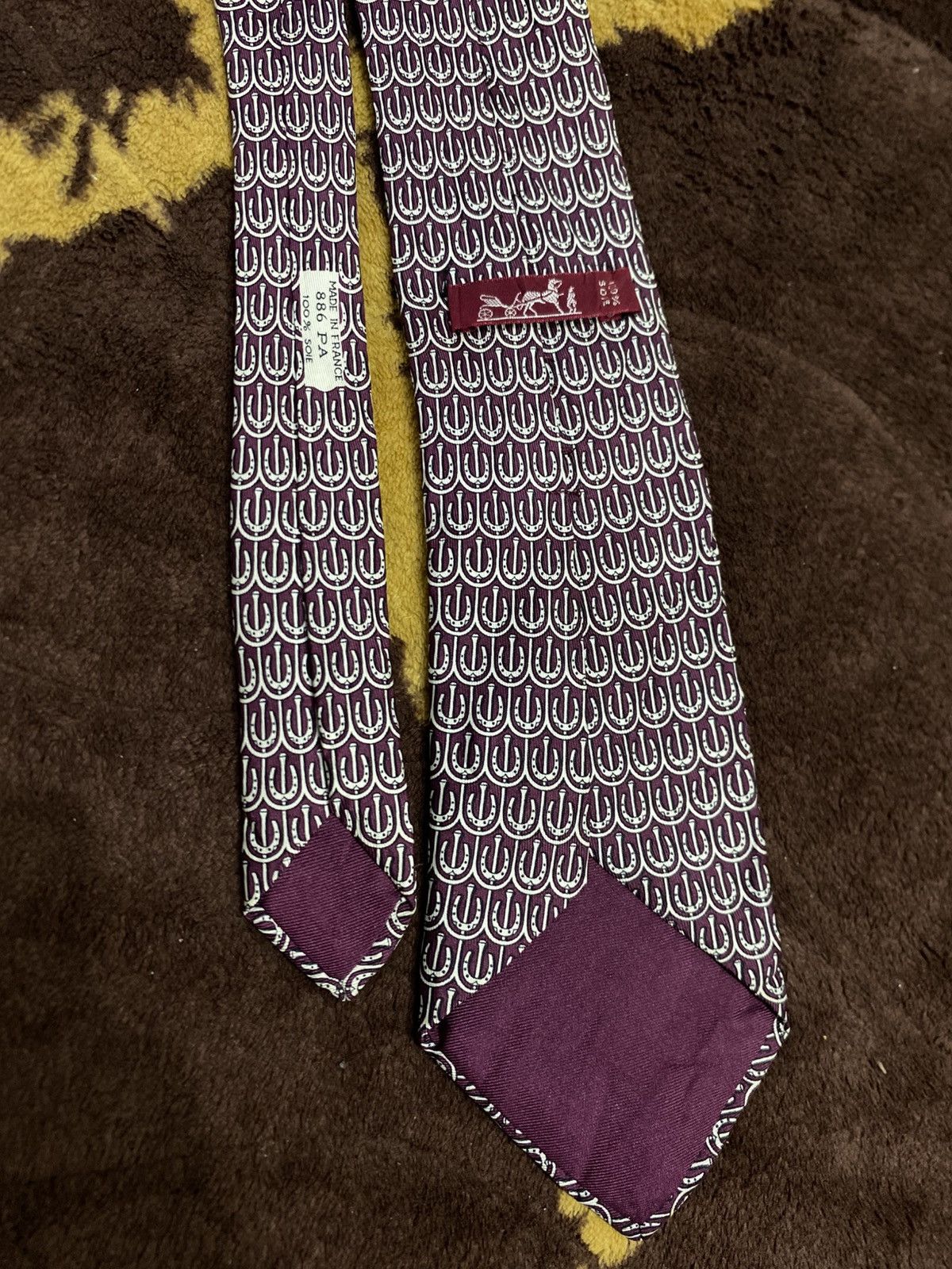 Hermes Luxury❤️‍🔥 Hermes Paris Full Print Silk Tie France Size ONE SIZE - 5 Thumbnail