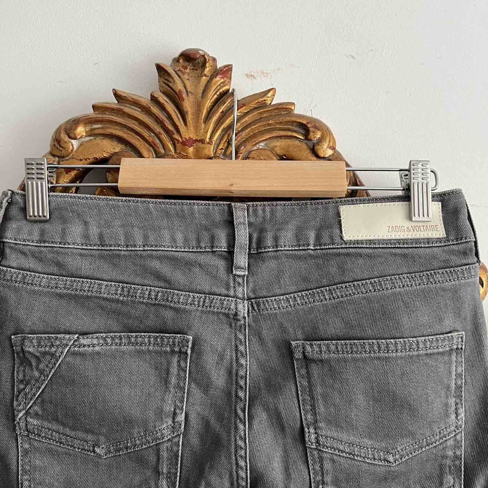 Zadig & Voltaire Zadig & Voltaire Design Slim Gray Denim Jeans Size 25" / US 0 / IT 36 - 5 Thumbnail